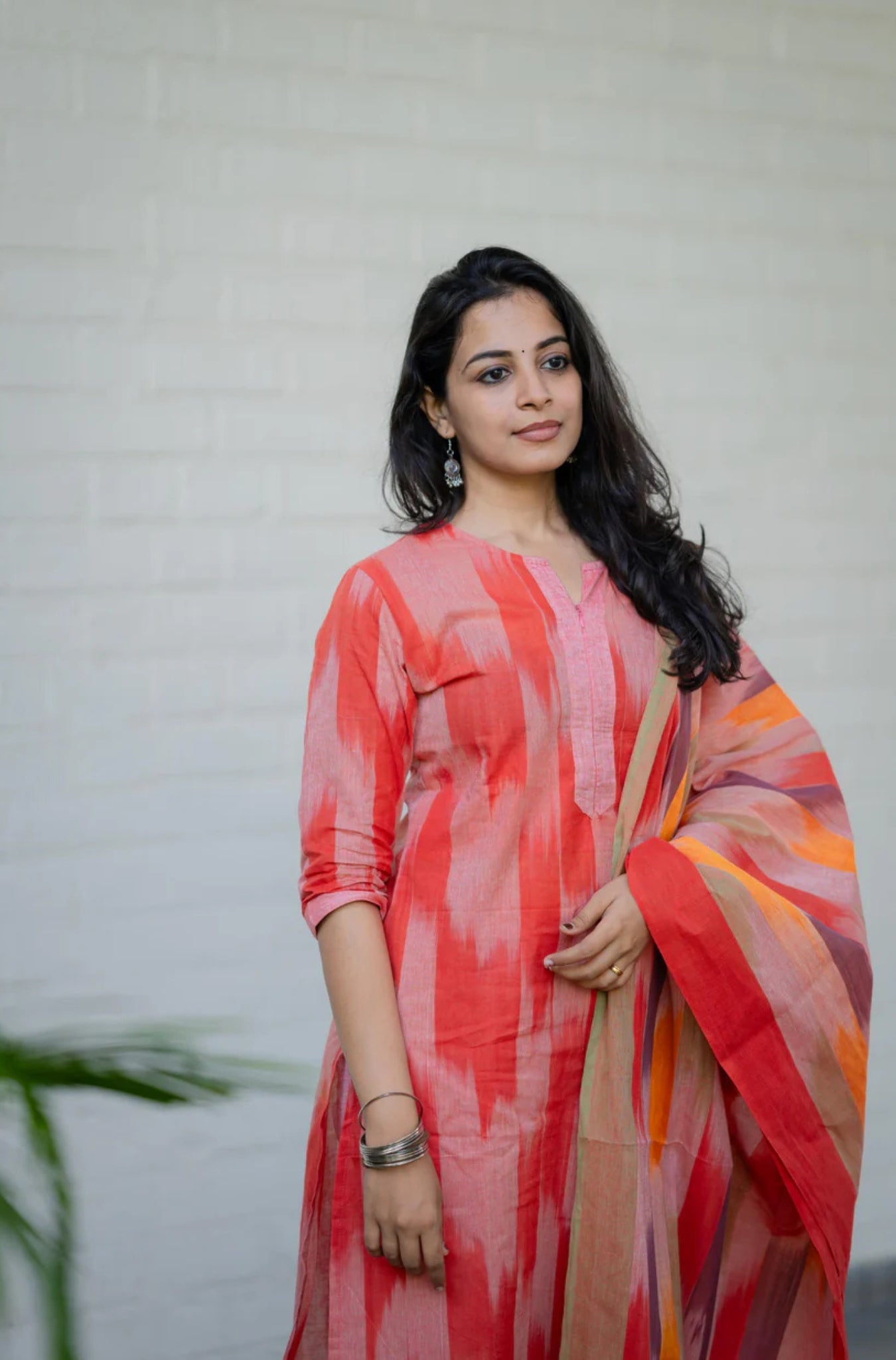 Traditional Ikat Handloom South Cotton Suit Set