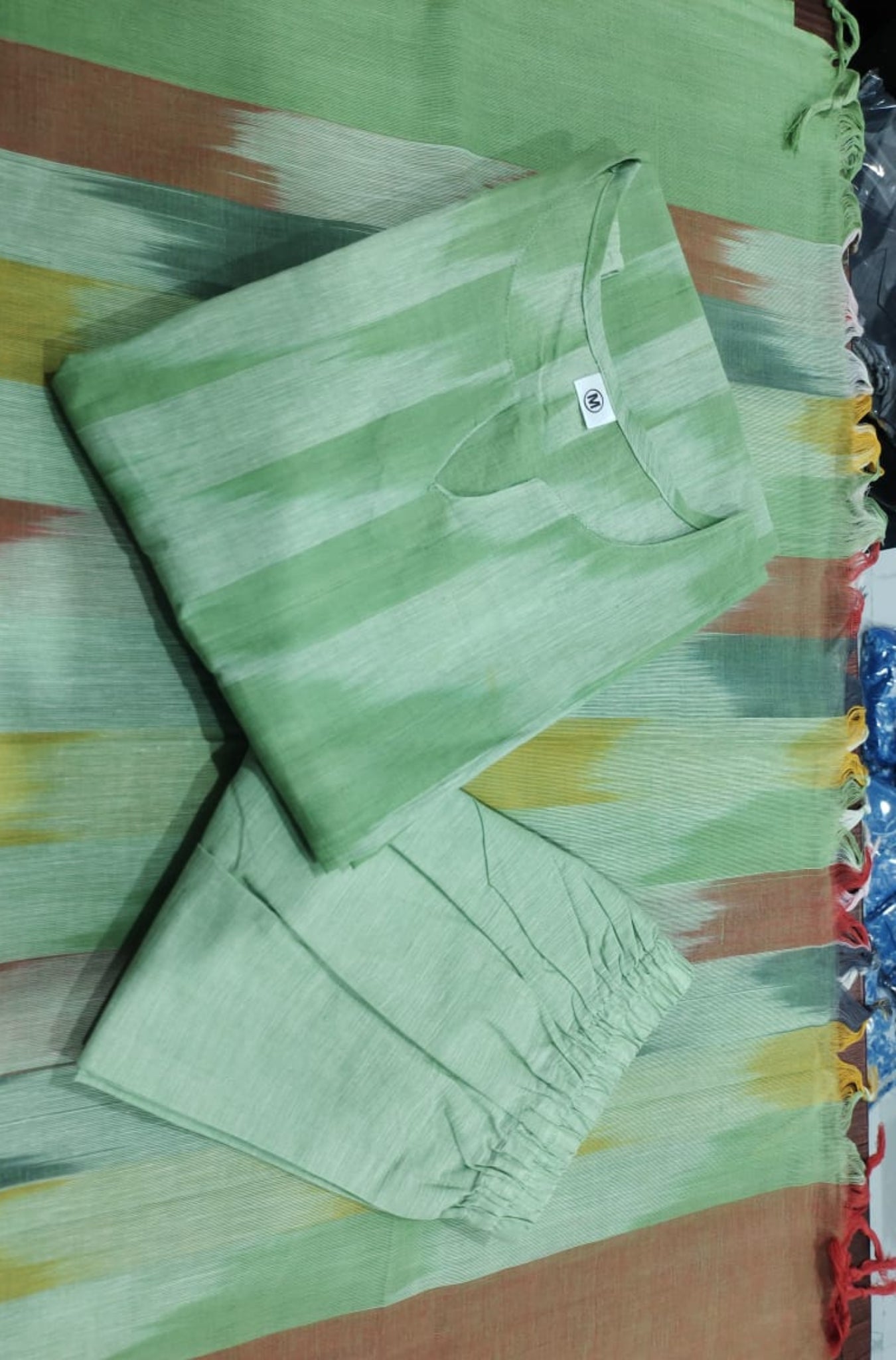 Traditional Ikat Handloom South Cotton Suit Set