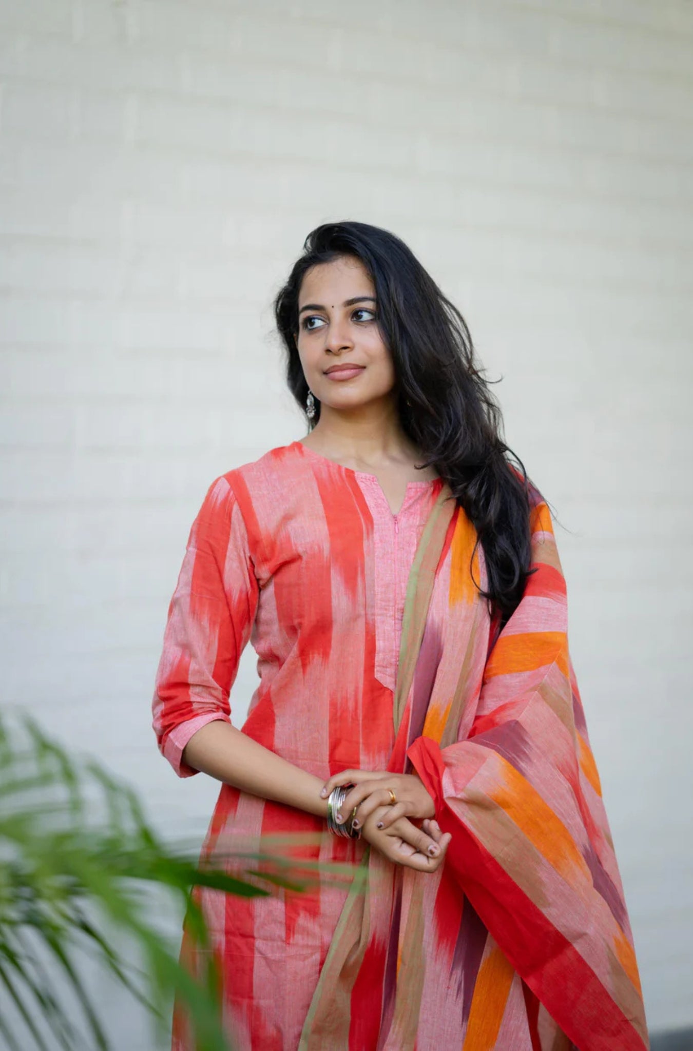 Traditional Ikat Handloom South Cotton Suit Set