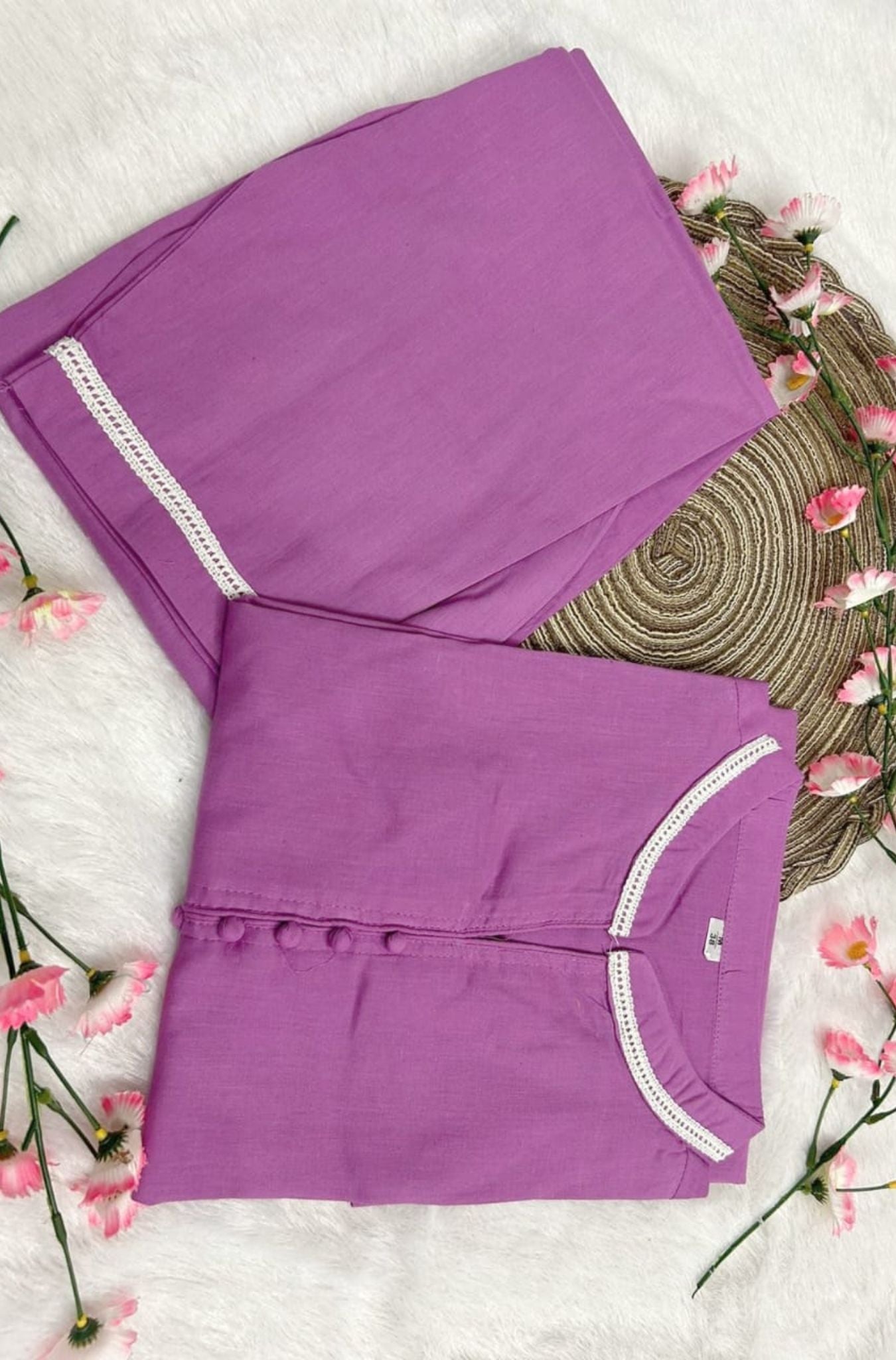 Lime Cotton 2-Piece Light Fabric with Relaxed Everyday Fit