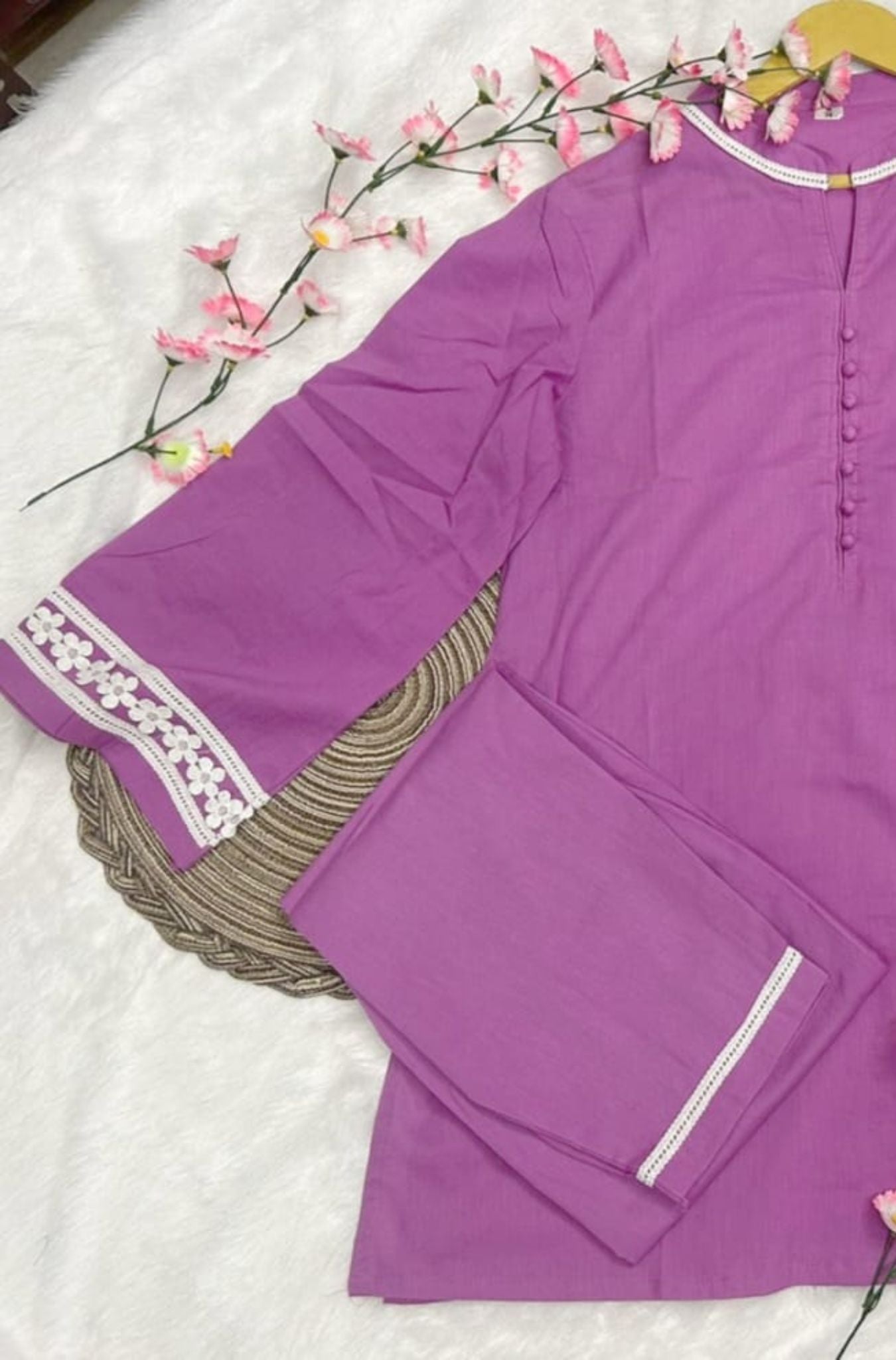 Lime Cotton 2-Piece Light Fabric with Relaxed Everyday Fit