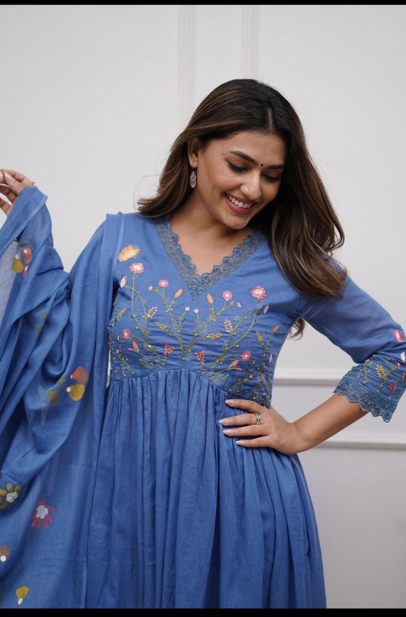 Embroidery cotton Suit set