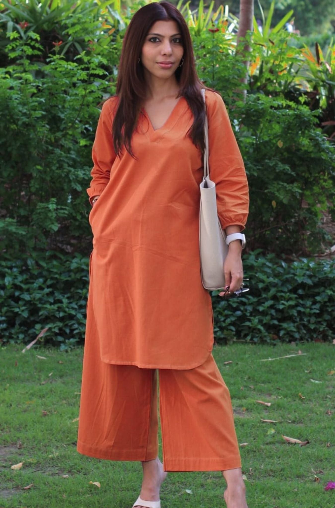 Cotton Kurta Set For Woman Relaxed Straight Fit And Everyday Casual Wear