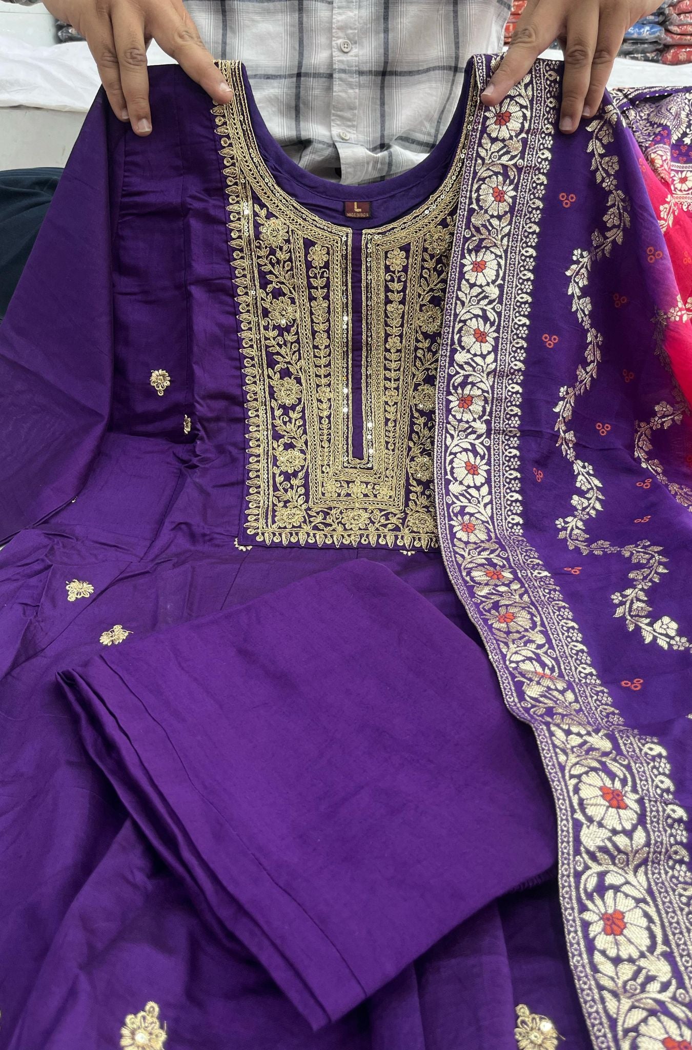 Beautiful Anarkali Flared Kurti Pant Dupatta Set