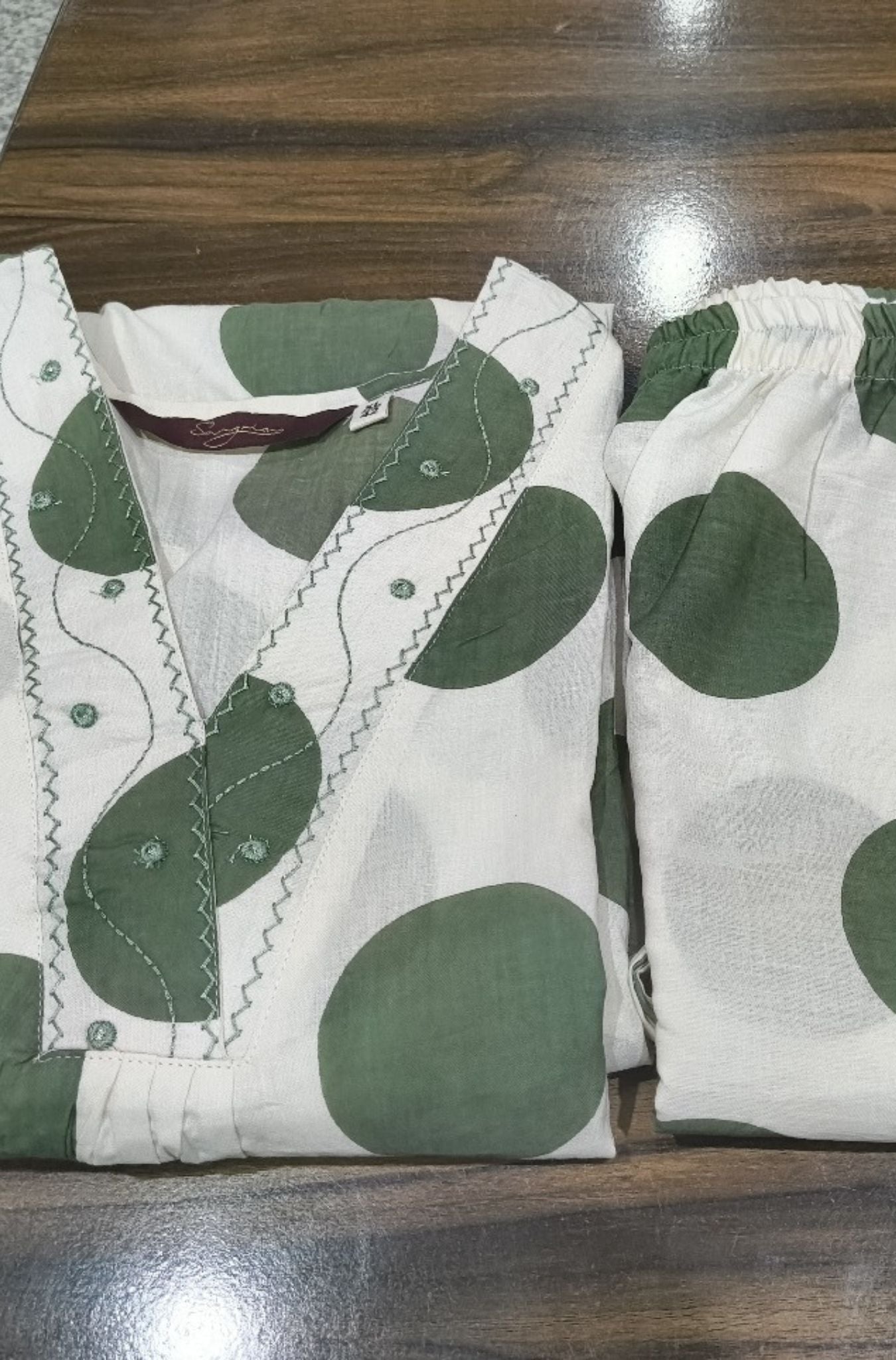 Playful Polkas Printed Cotton Kurta Set