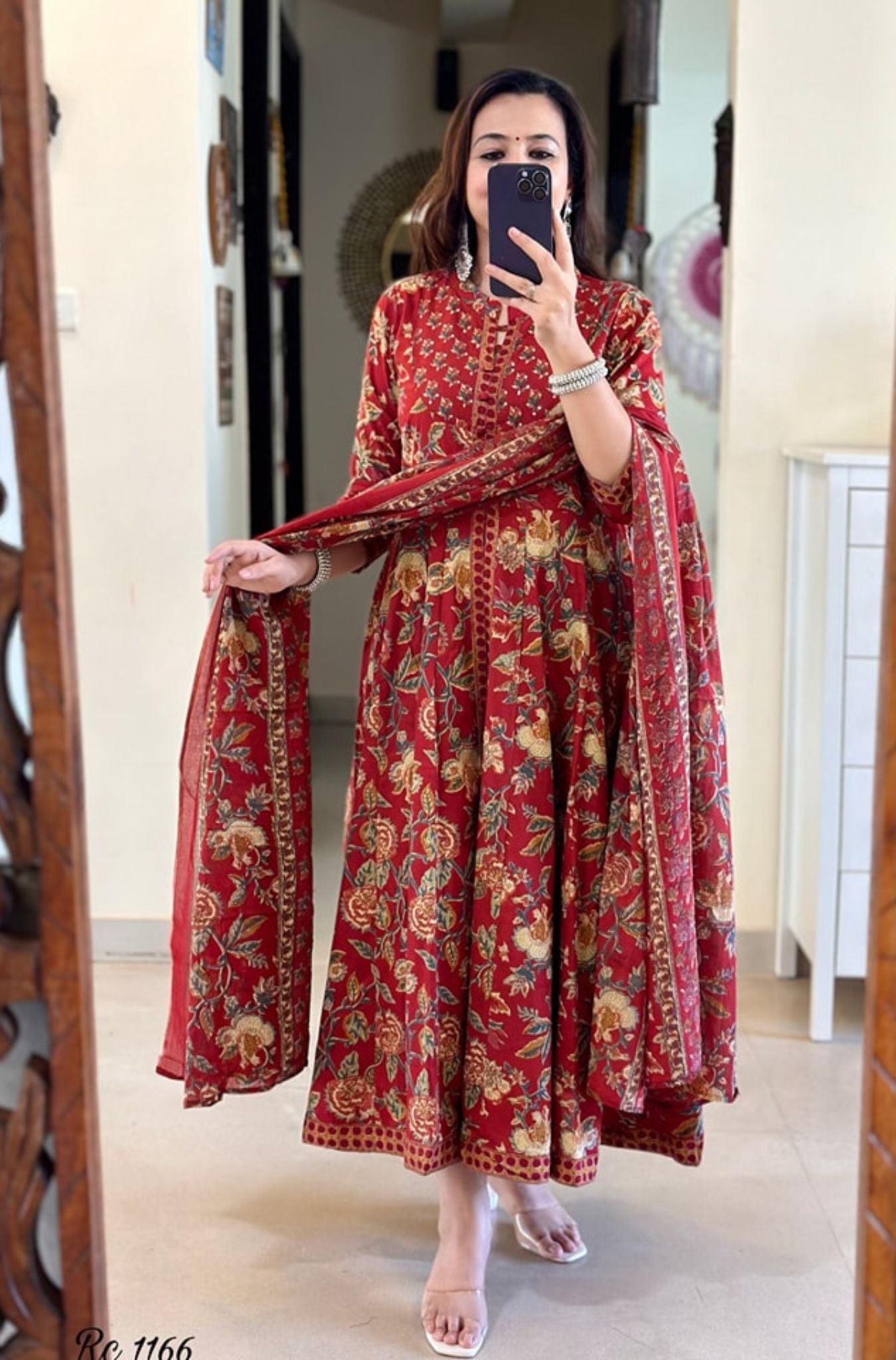 Elegant Pure Cotton Sequence Work Kurta Set For Woman