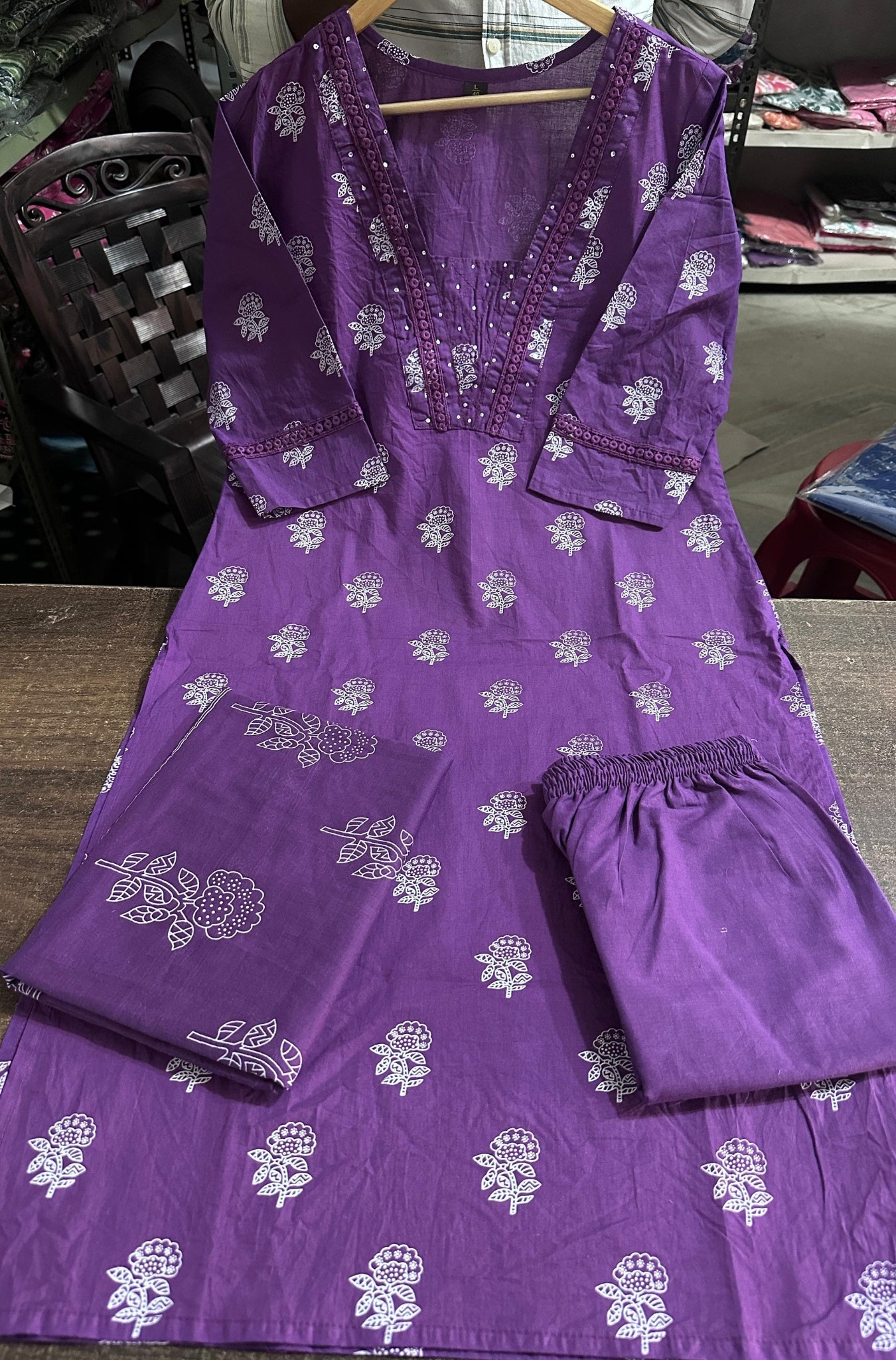 Cotton Printed Elegance Kurti Pant With Dupatta Set