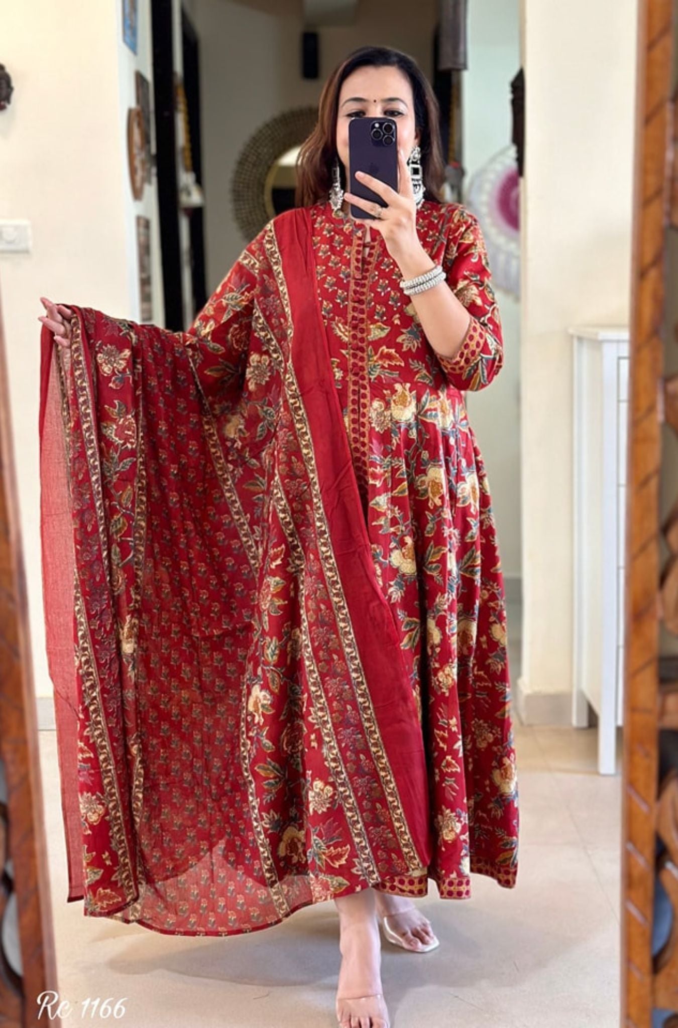 Elegant Pure Cotton Sequence Work Kurta Set For Woman