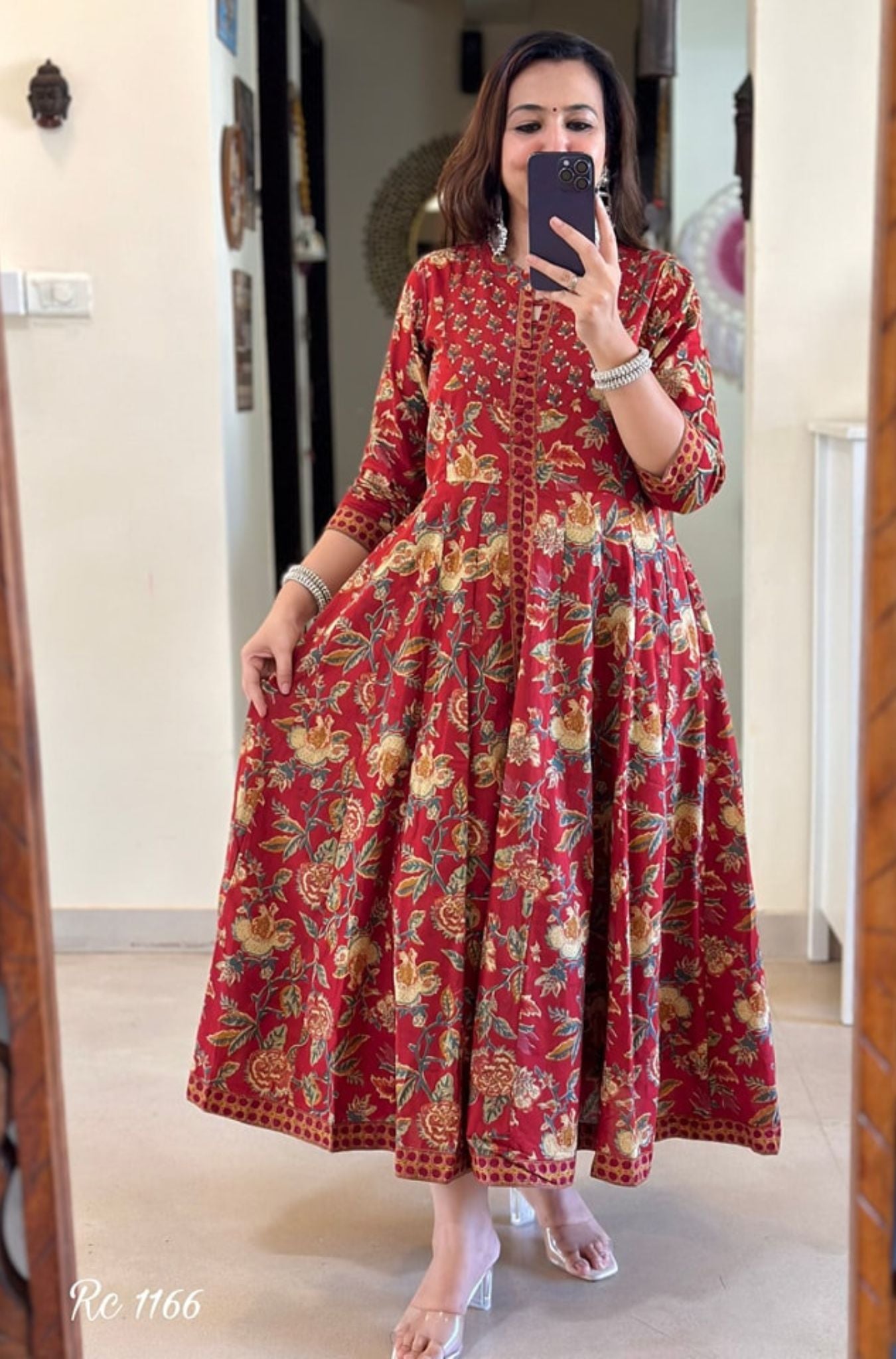 Elegant Pure Cotton Sequence Work Kurta Set For Woman