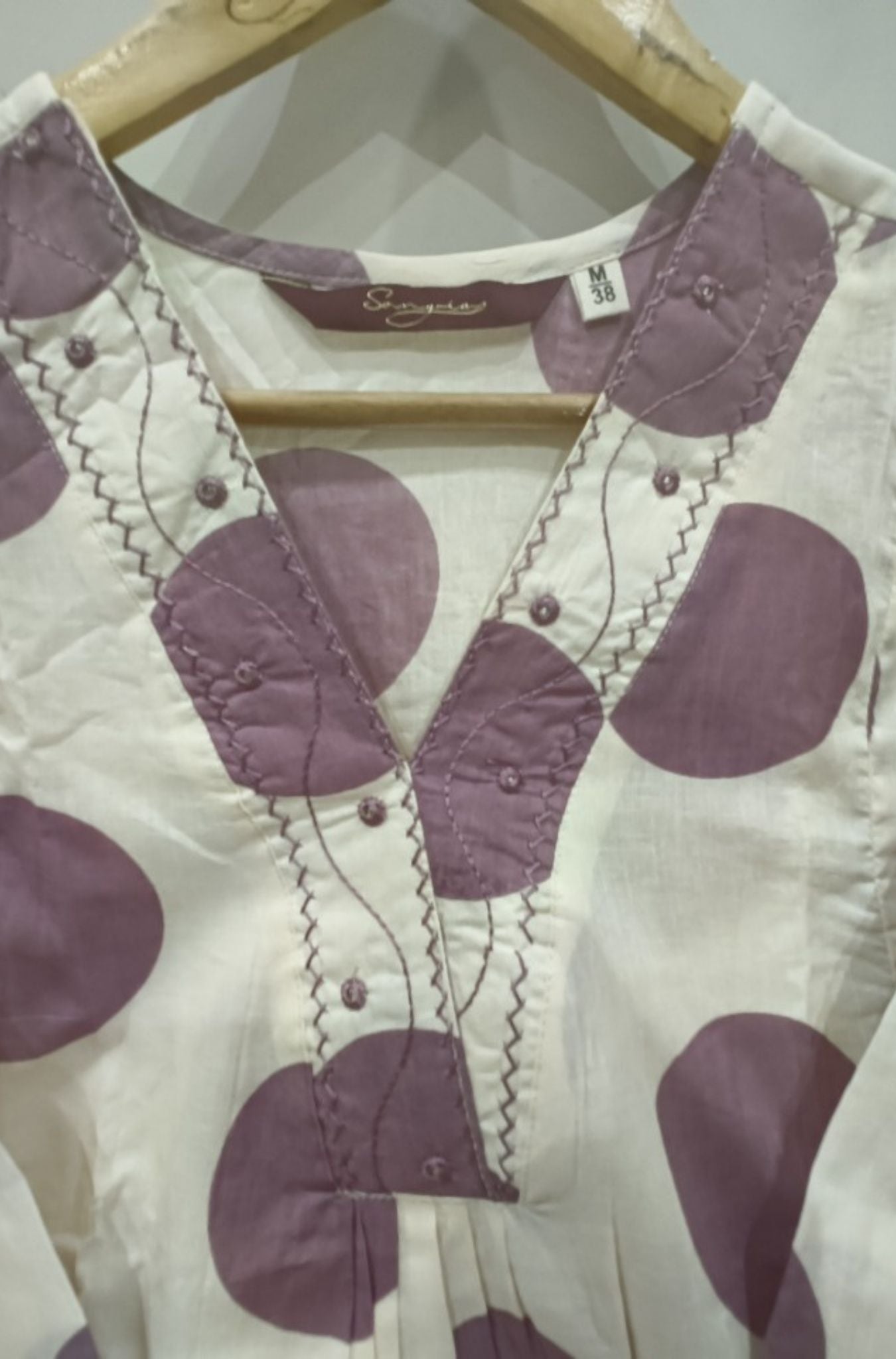 Playful Polkas Printed Cotton Kurta Set