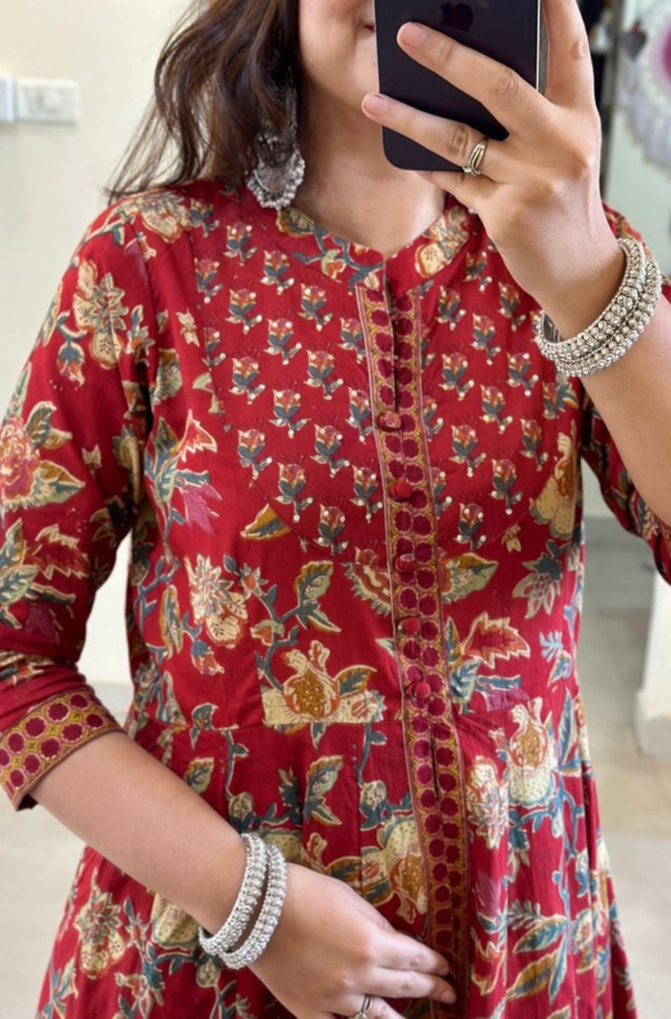 Elegant Pure Cotton Sequence Work Kurta Set For Woman