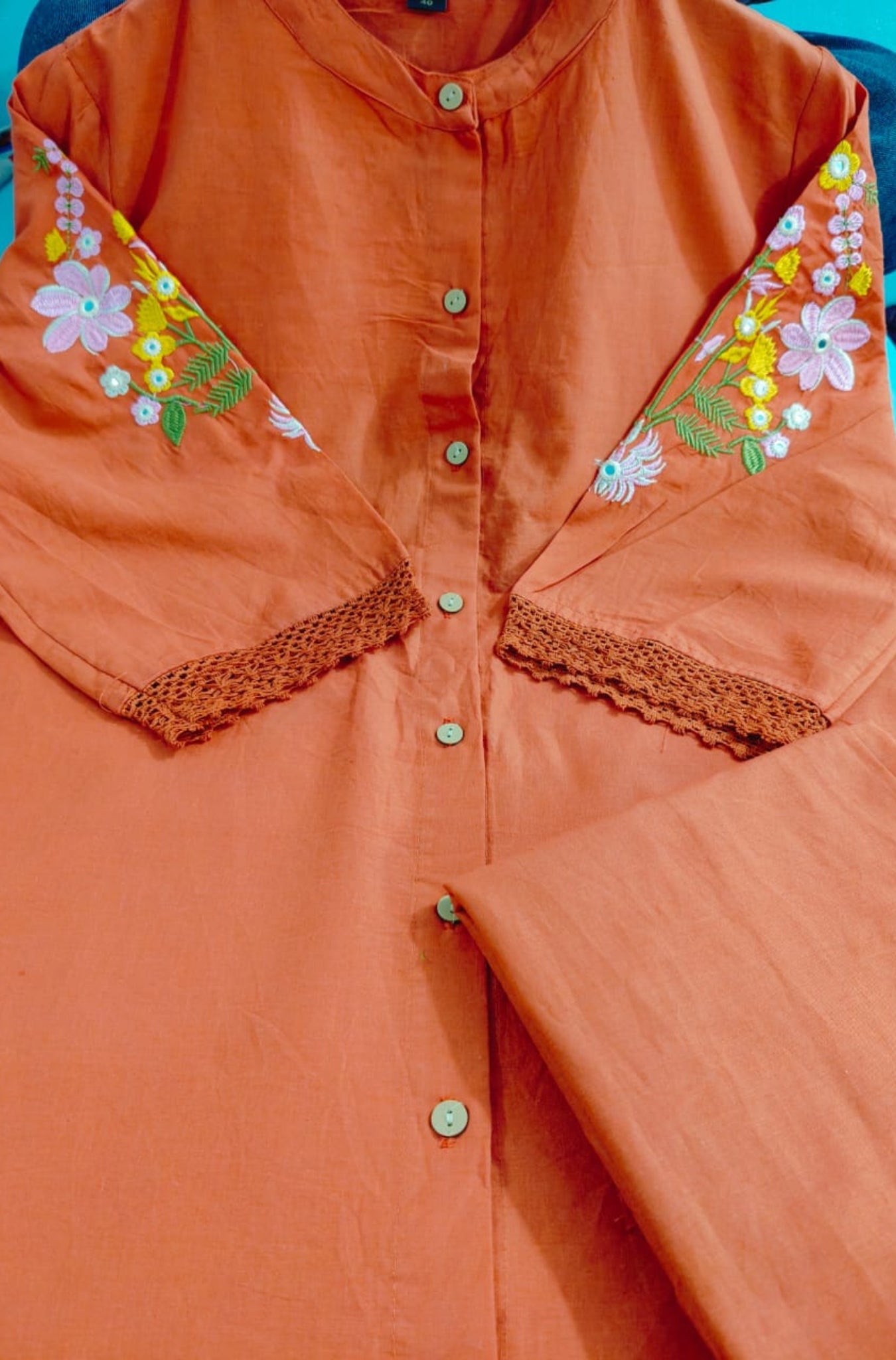 Designer Cotton Embroidered Co-Ord Set