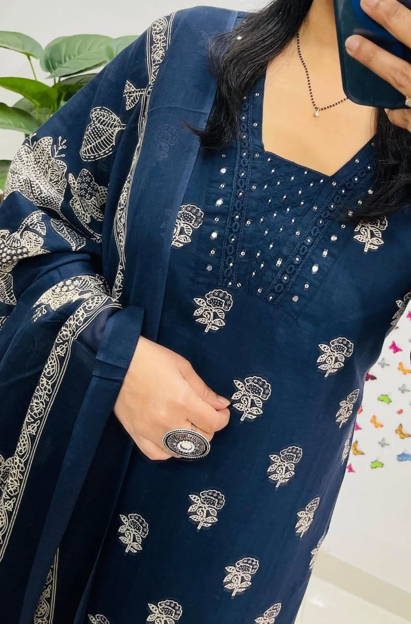 Cotton Printed Elegance Kurti Pant With Dupatta Set