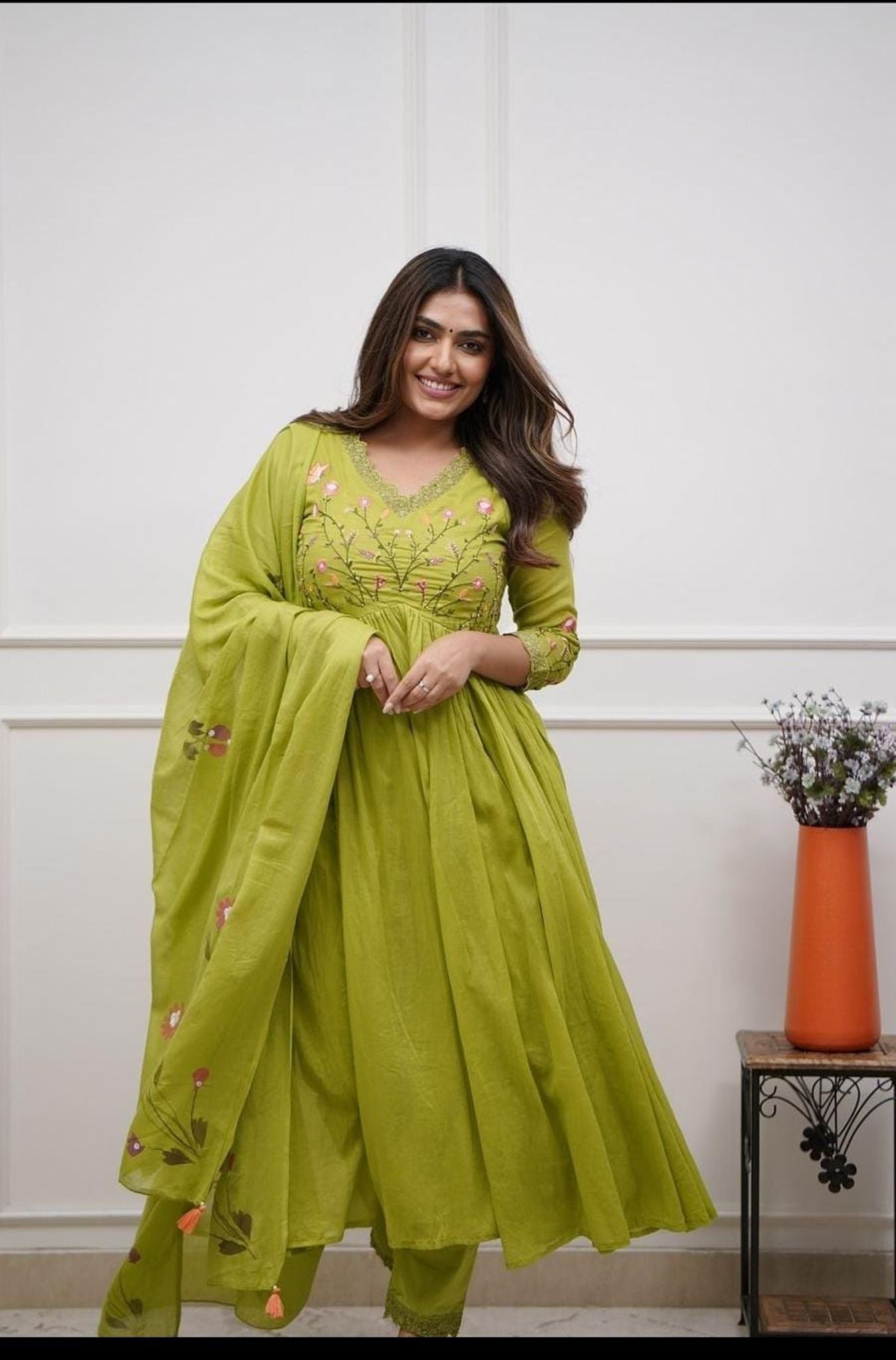 Embroidery cotton Suit set