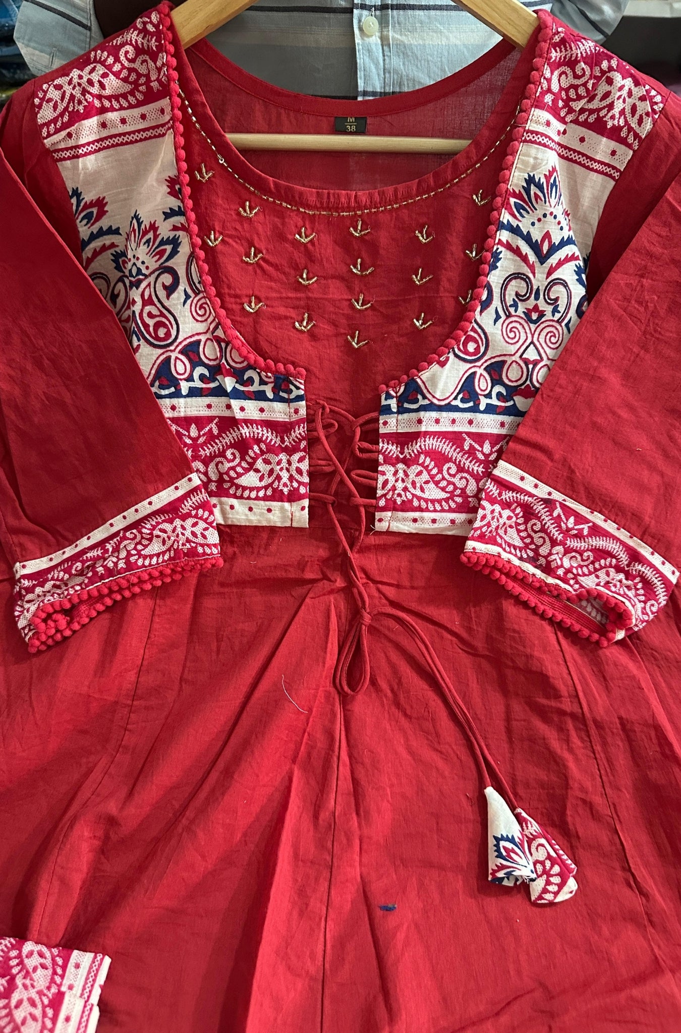 Elegant Cotton Flared Women Suit Set