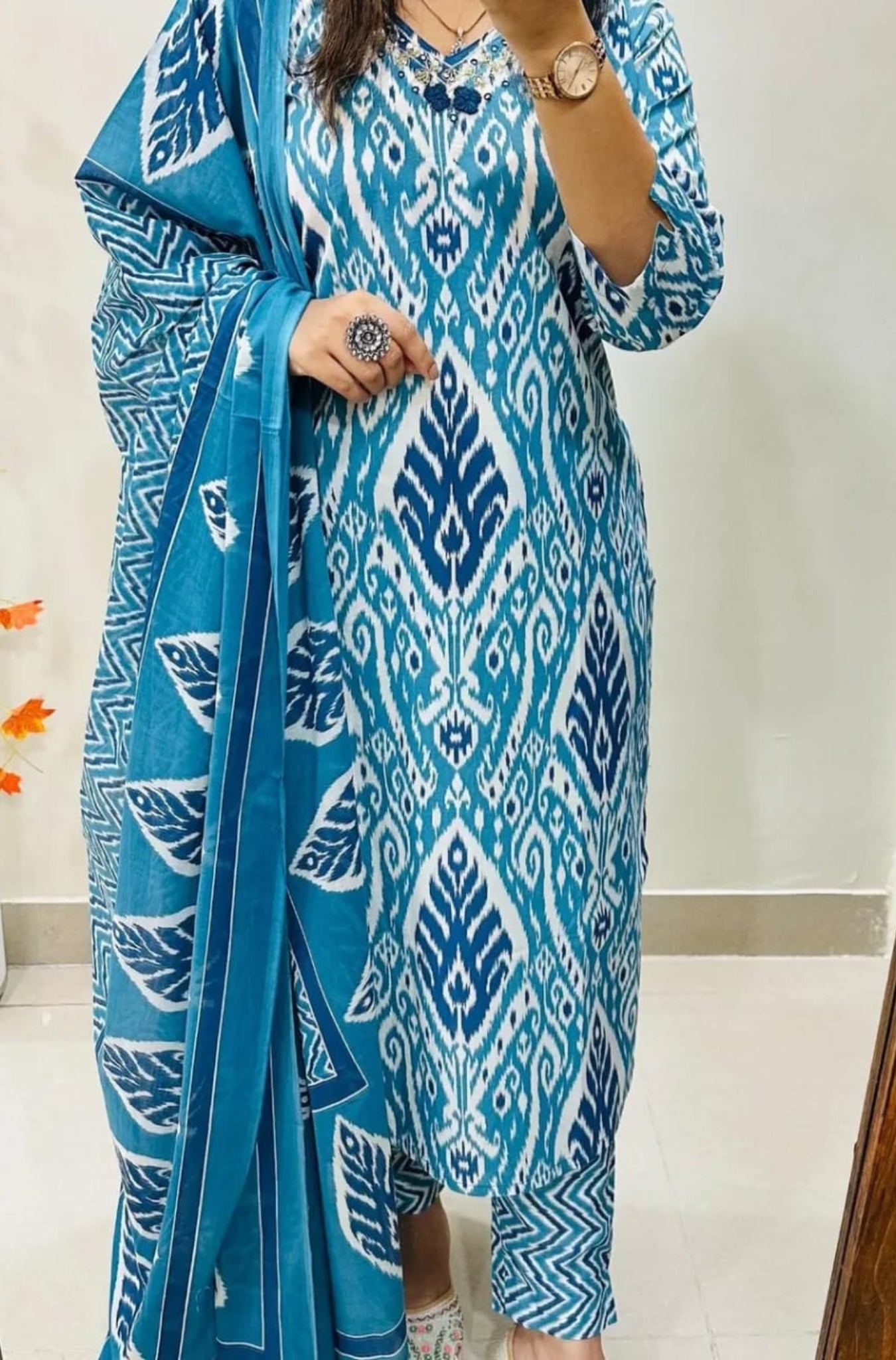 Pure Cotton Printed Designer Suit Set