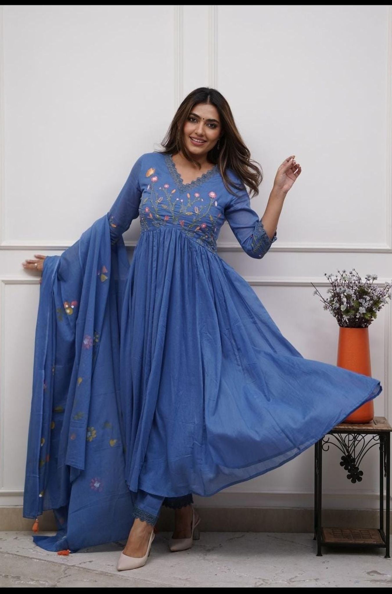 Embroidery cotton Suit set