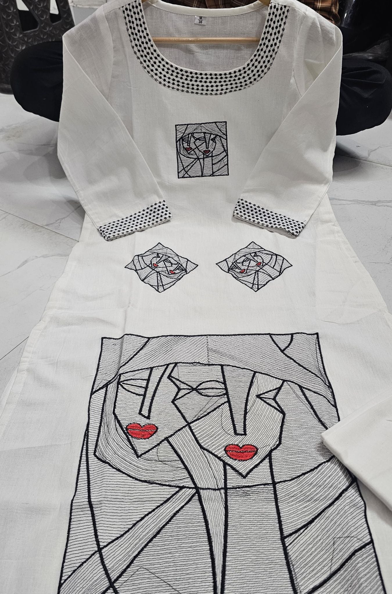 white Casual Were kurta set for Woman