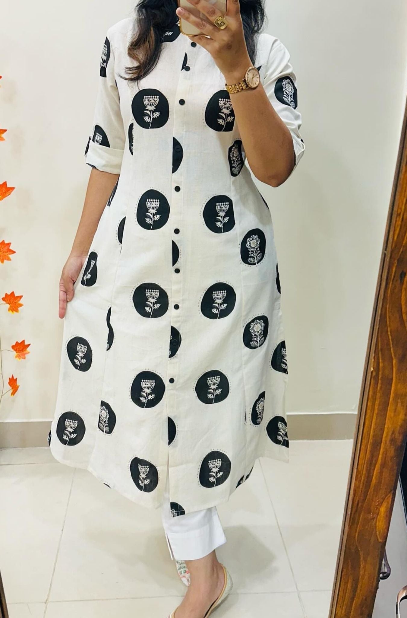 Floral Cotton Aline Pattern Kurta Palazzo Set