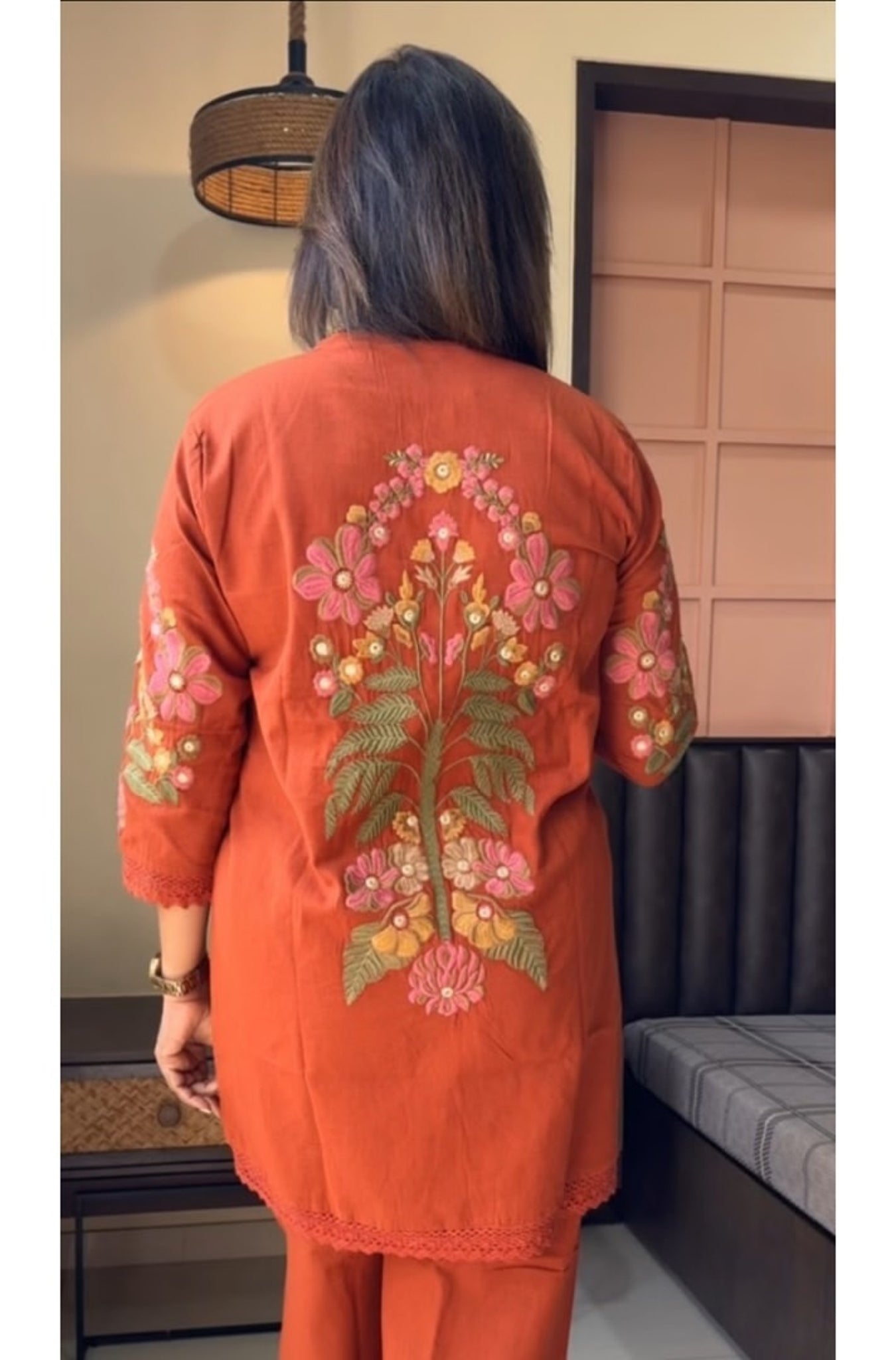 Designer Cotton Embroidered Co-Ord Set