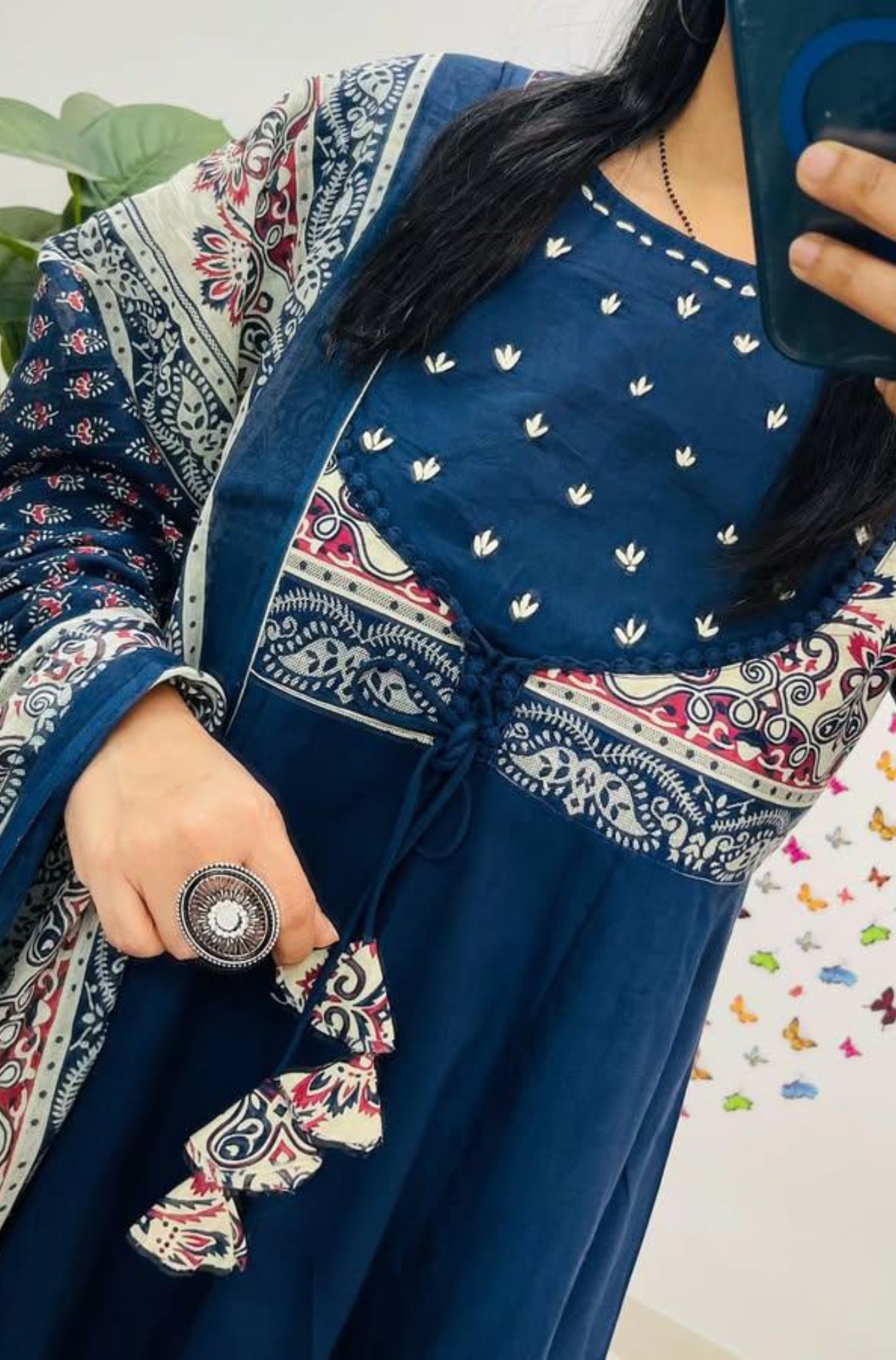 Elegant Cotton Flared Women Suit Set