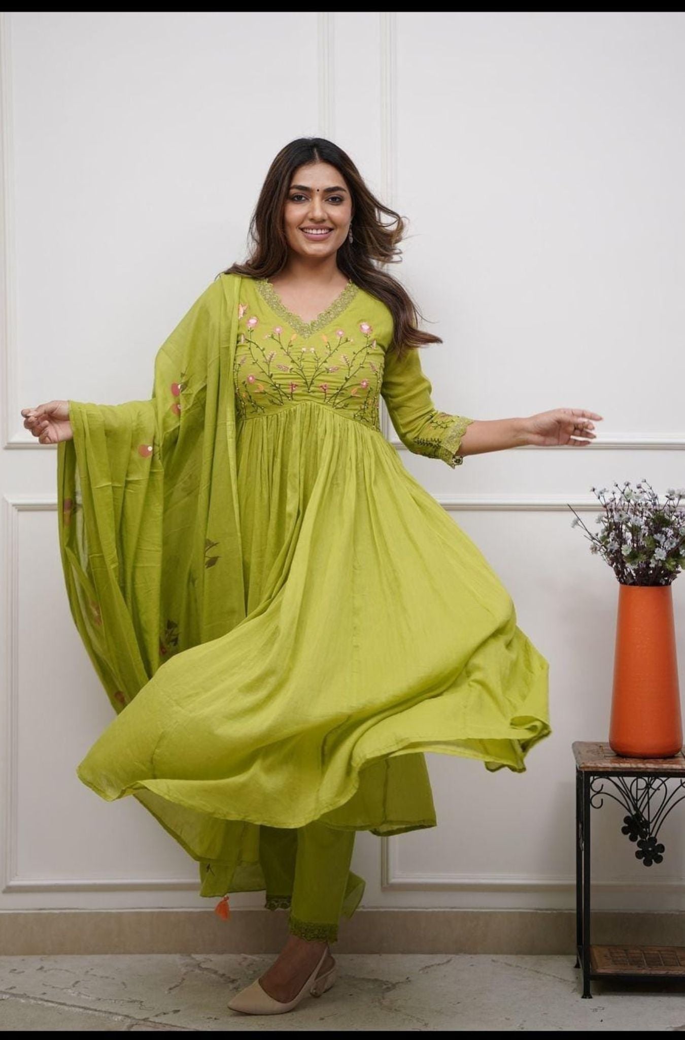 Embroidery cotton Suit set