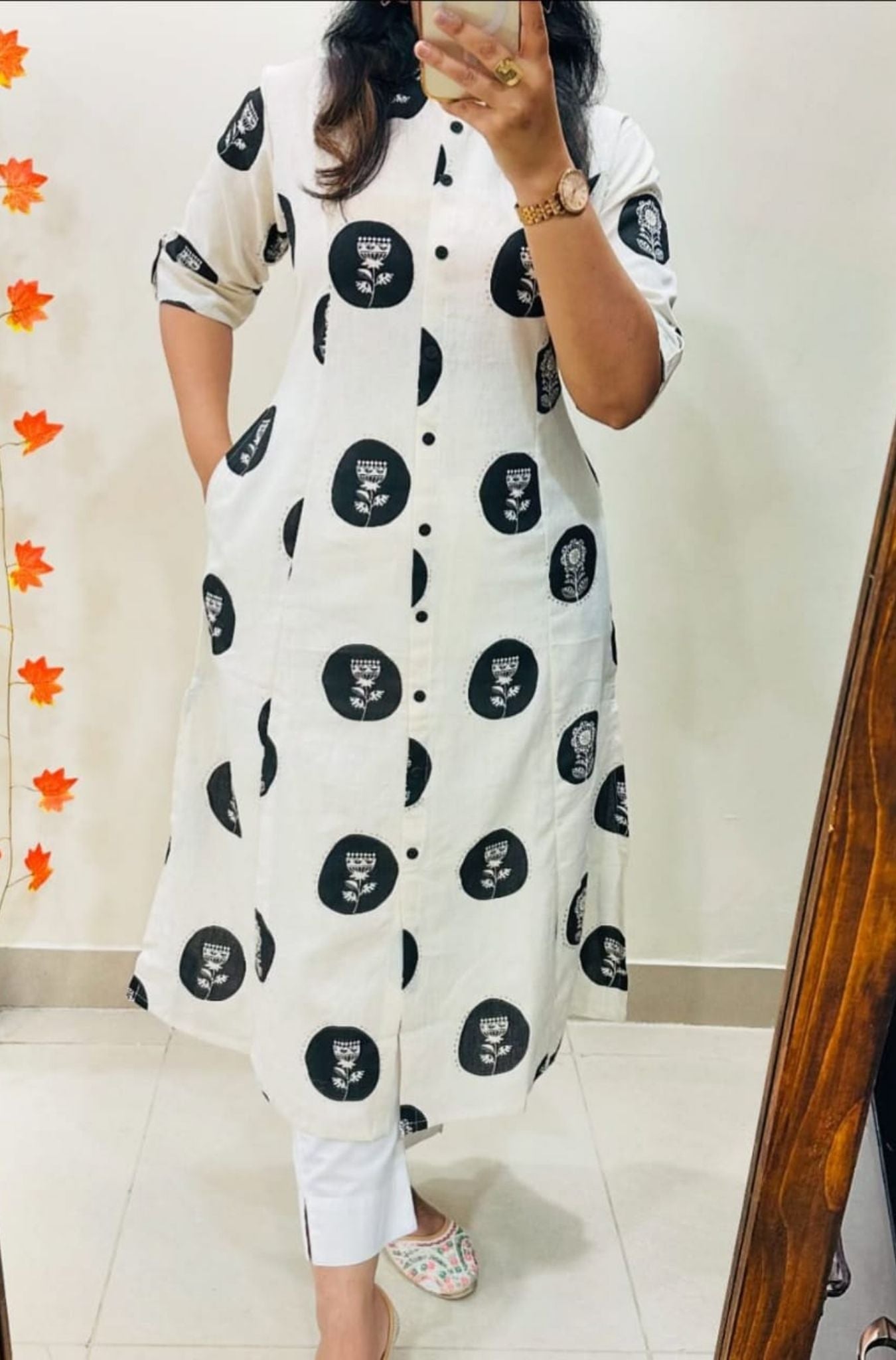 Floral Cotton Aline Pattern Kurta Palazzo Set