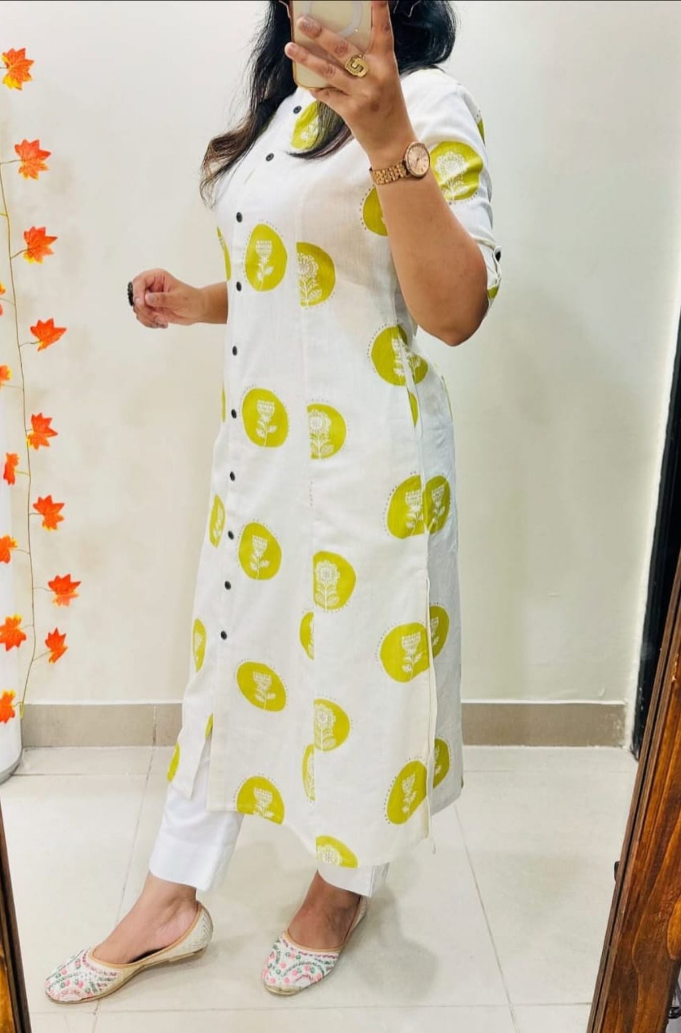 Floral Cotton Aline Pattern Kurta Palazzo Set