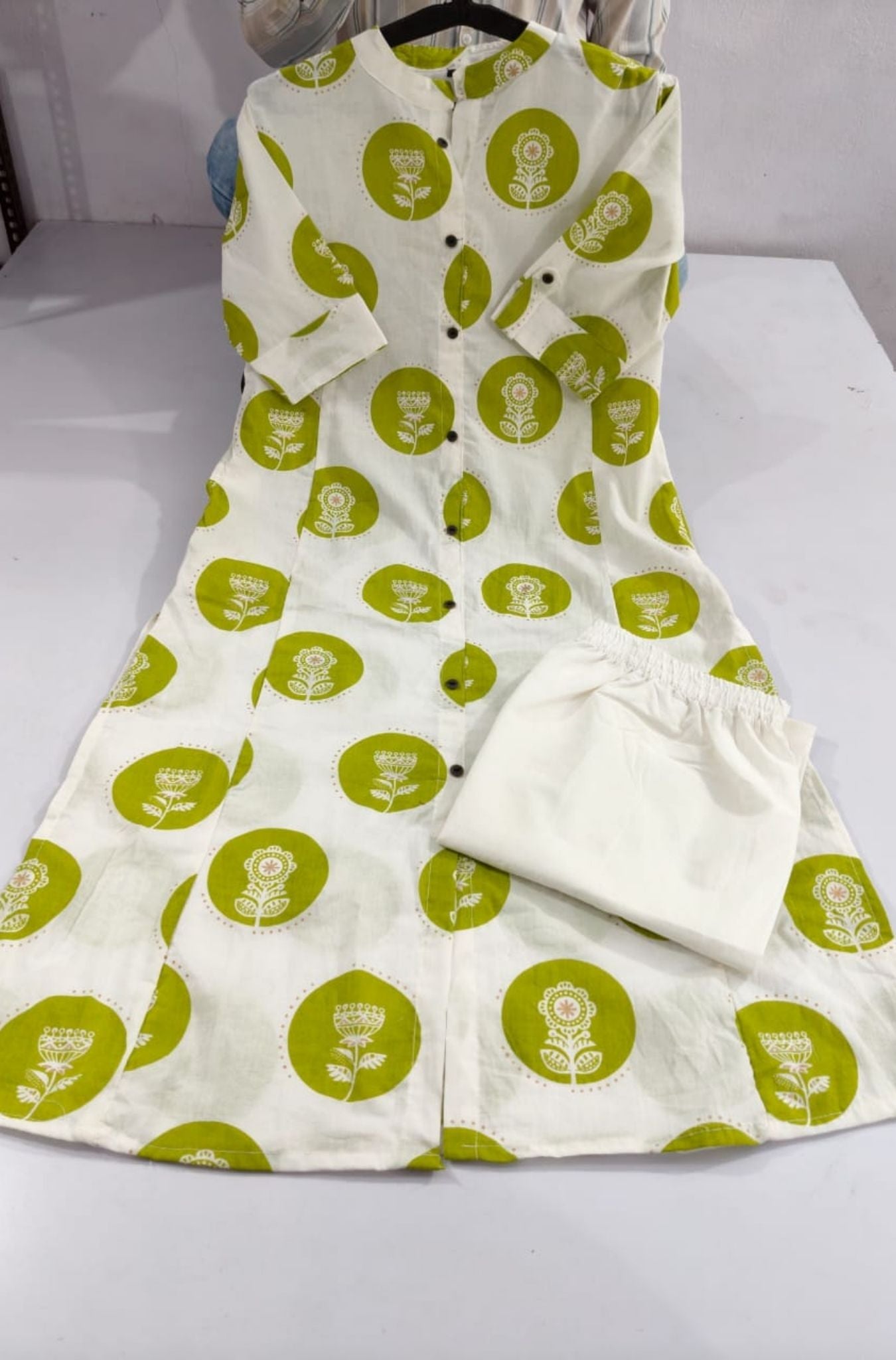 Floral Cotton Aline Pattern Kurta Palazzo Set