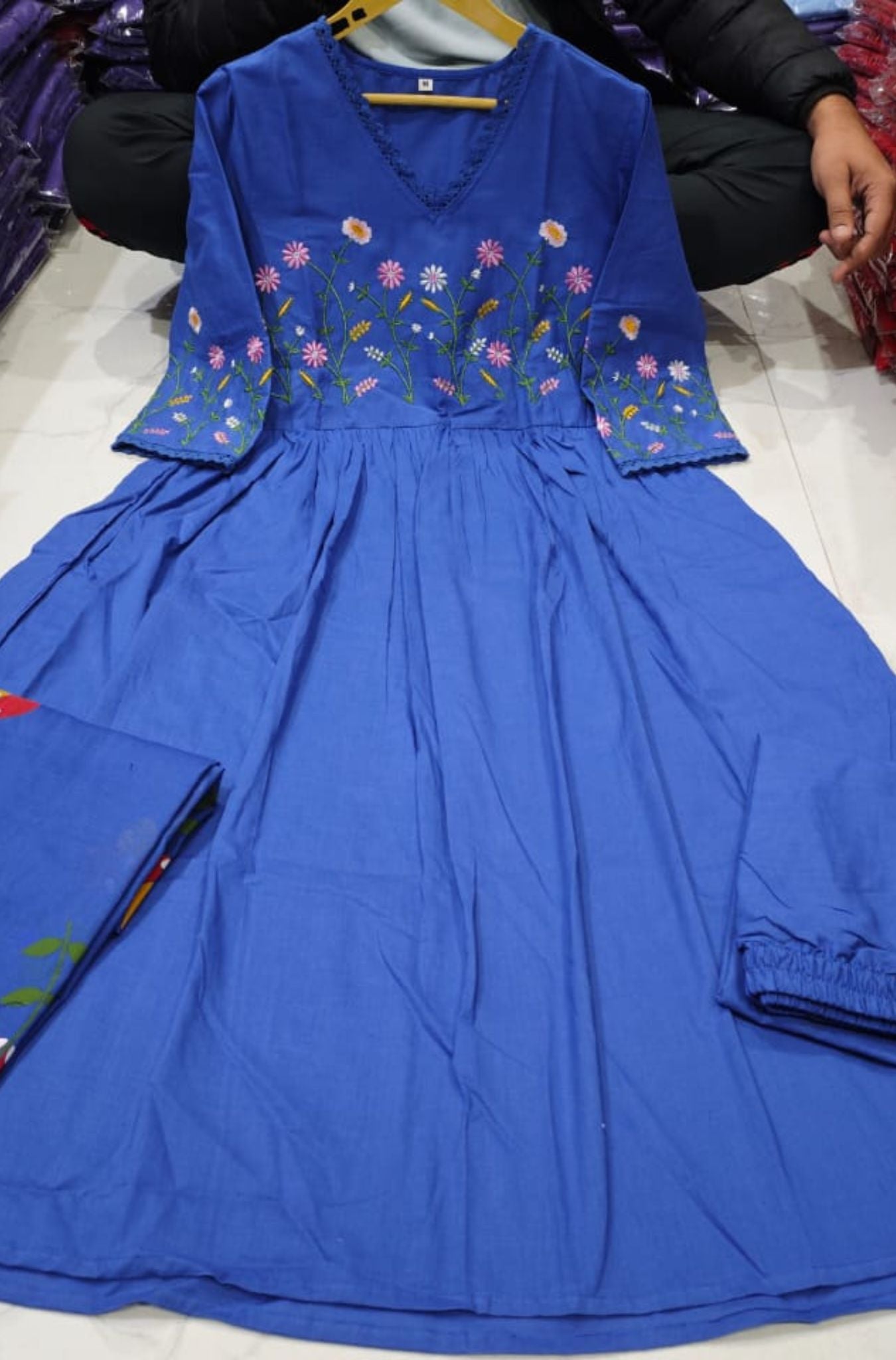 Embroidery cotton Suit set