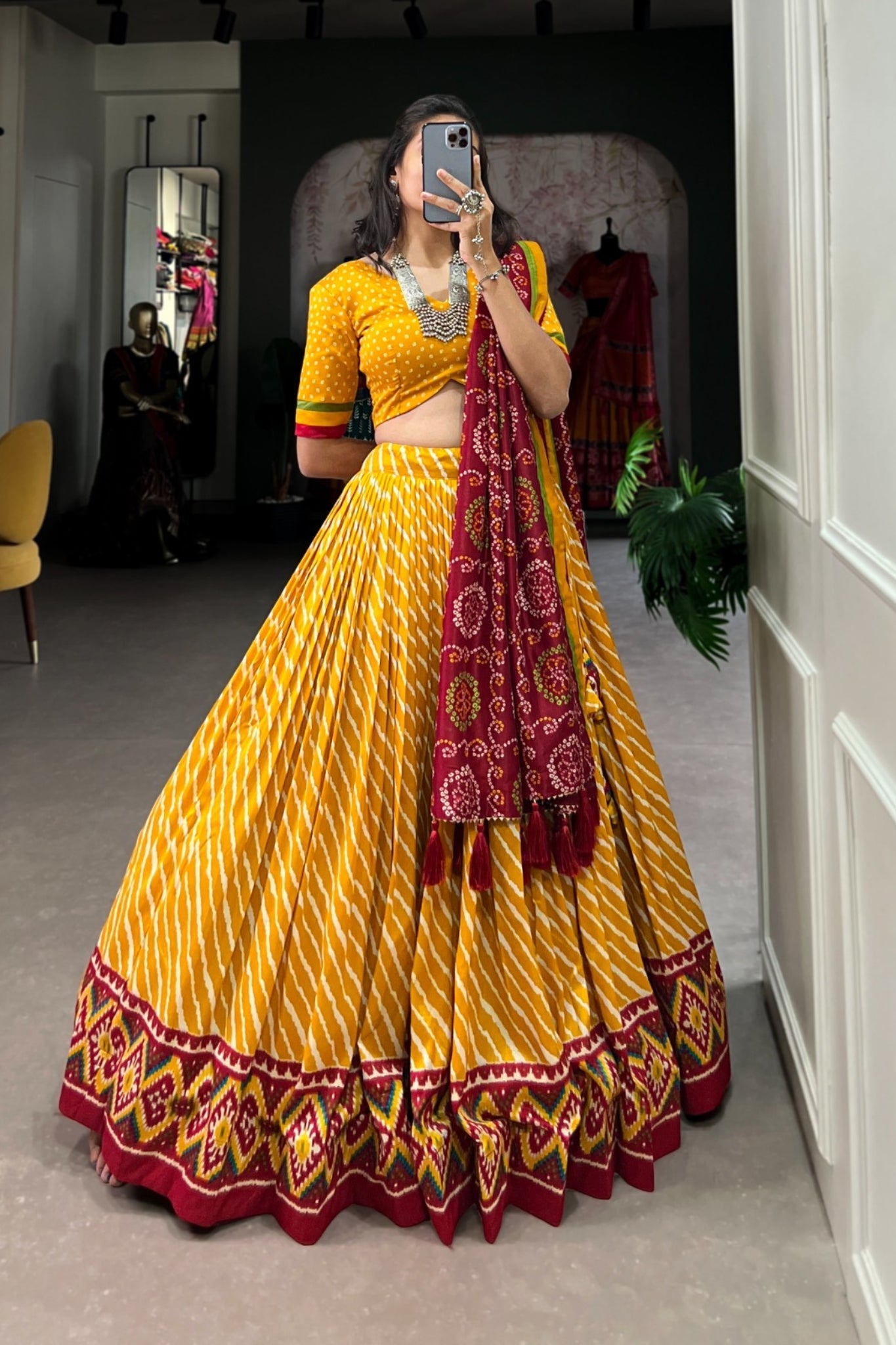 Embrace Patola Leheriyu Printed Lehenga Choli