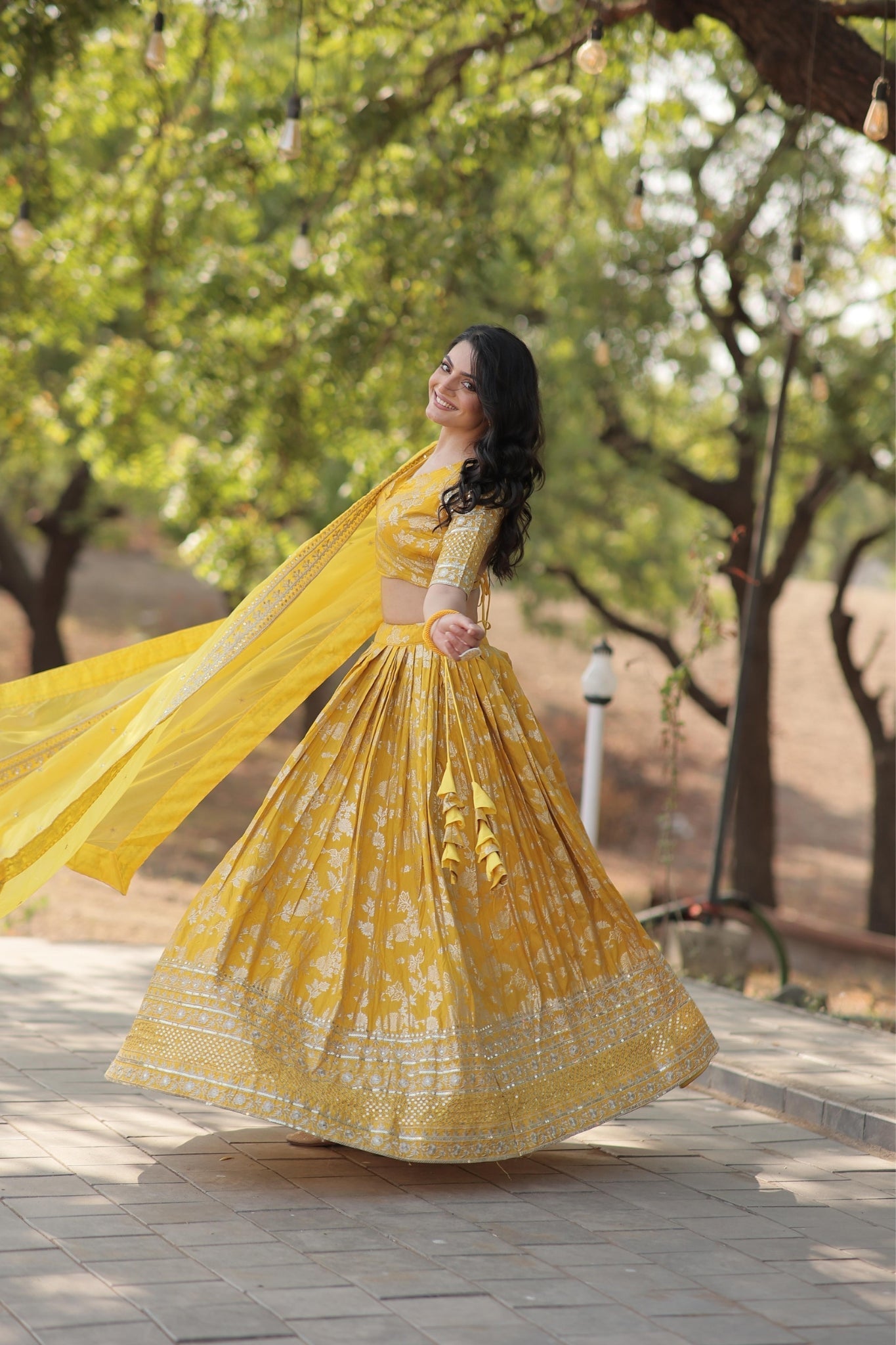 Pure Viscose Stylish Designer Jacquard Lehenga Choli