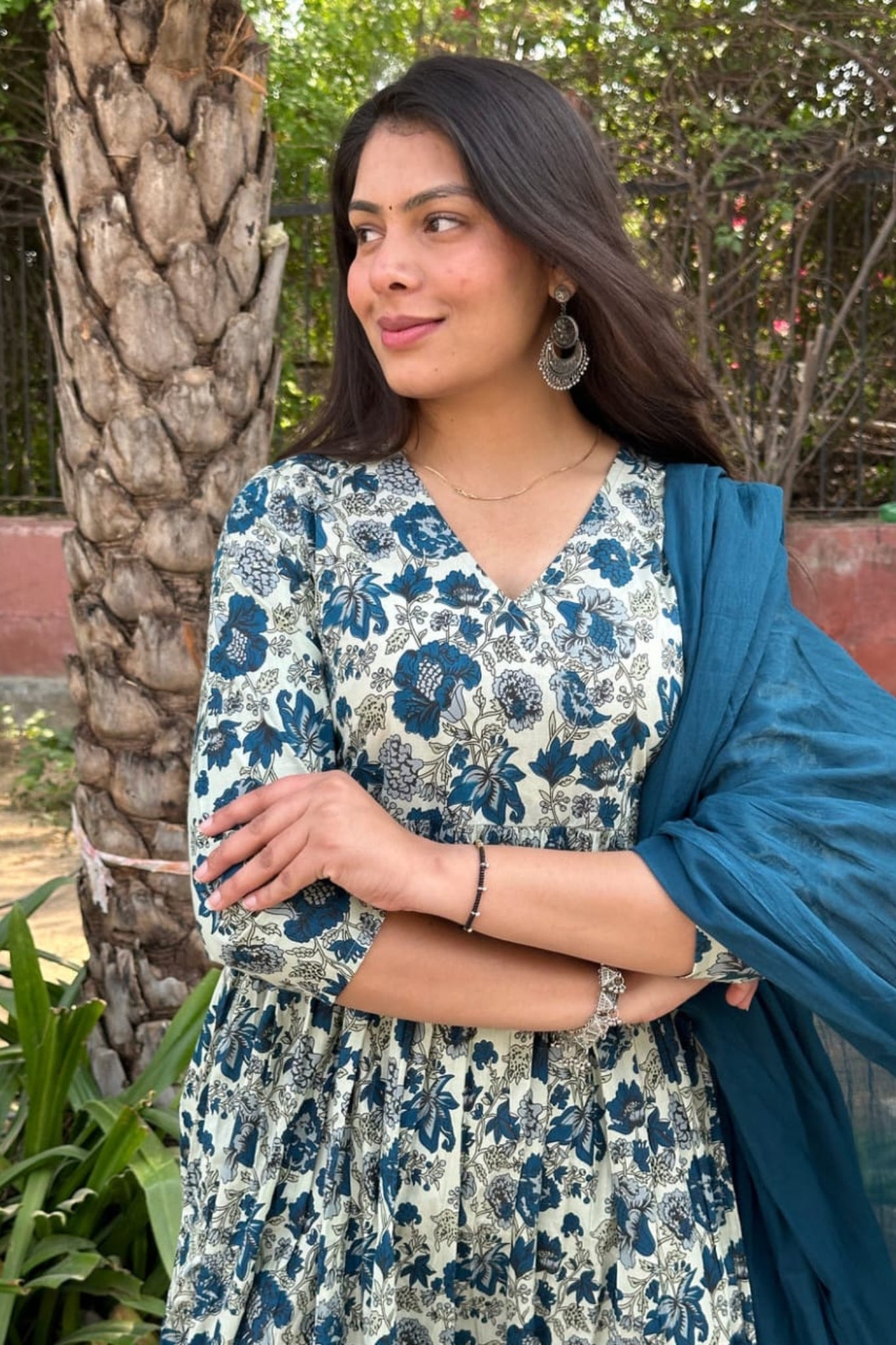 Jaipuri Hand Block Print Anarkali Dress