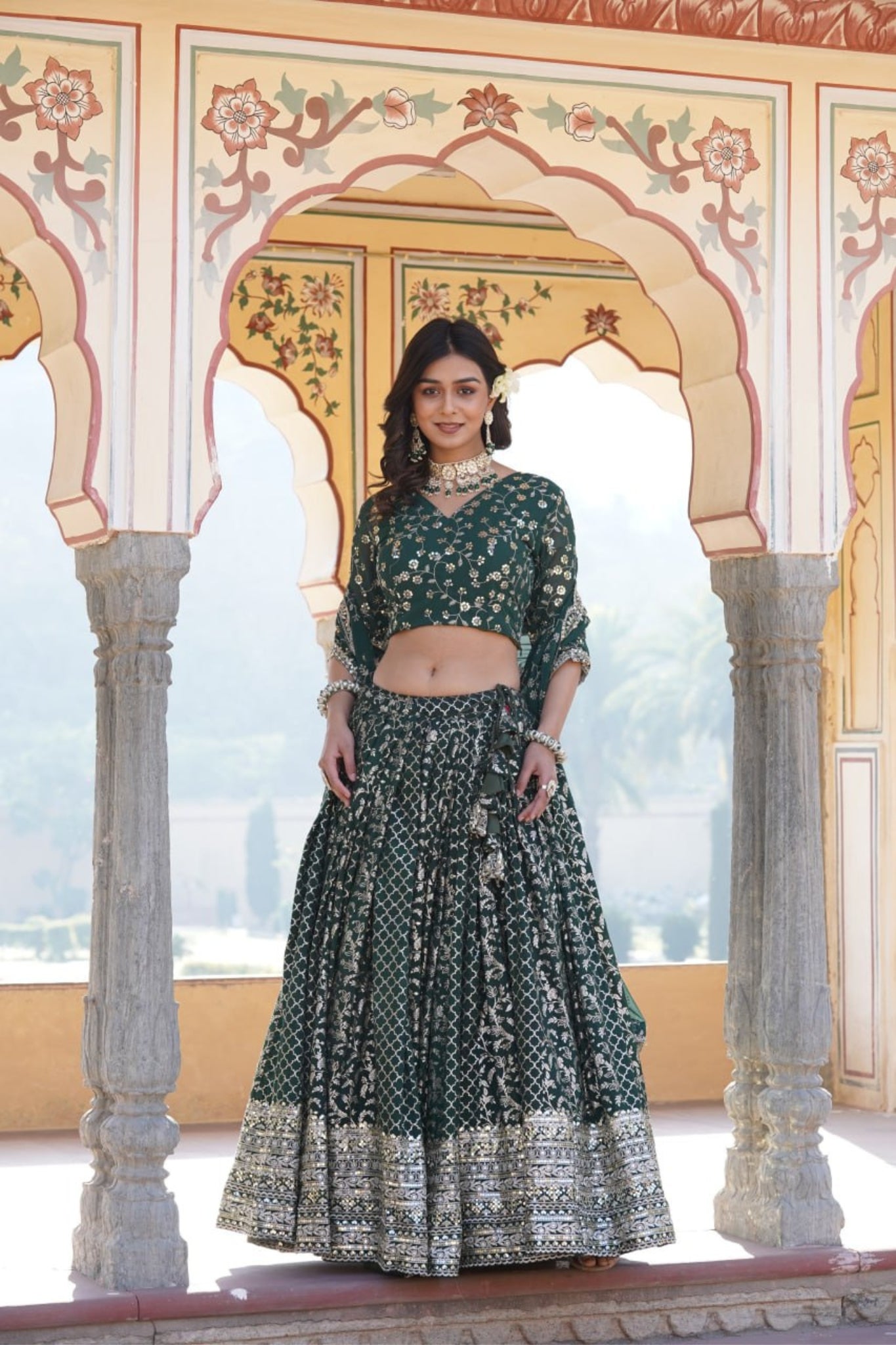 Designer Pure Viscose Jacquard Stylish Lehenga Choli