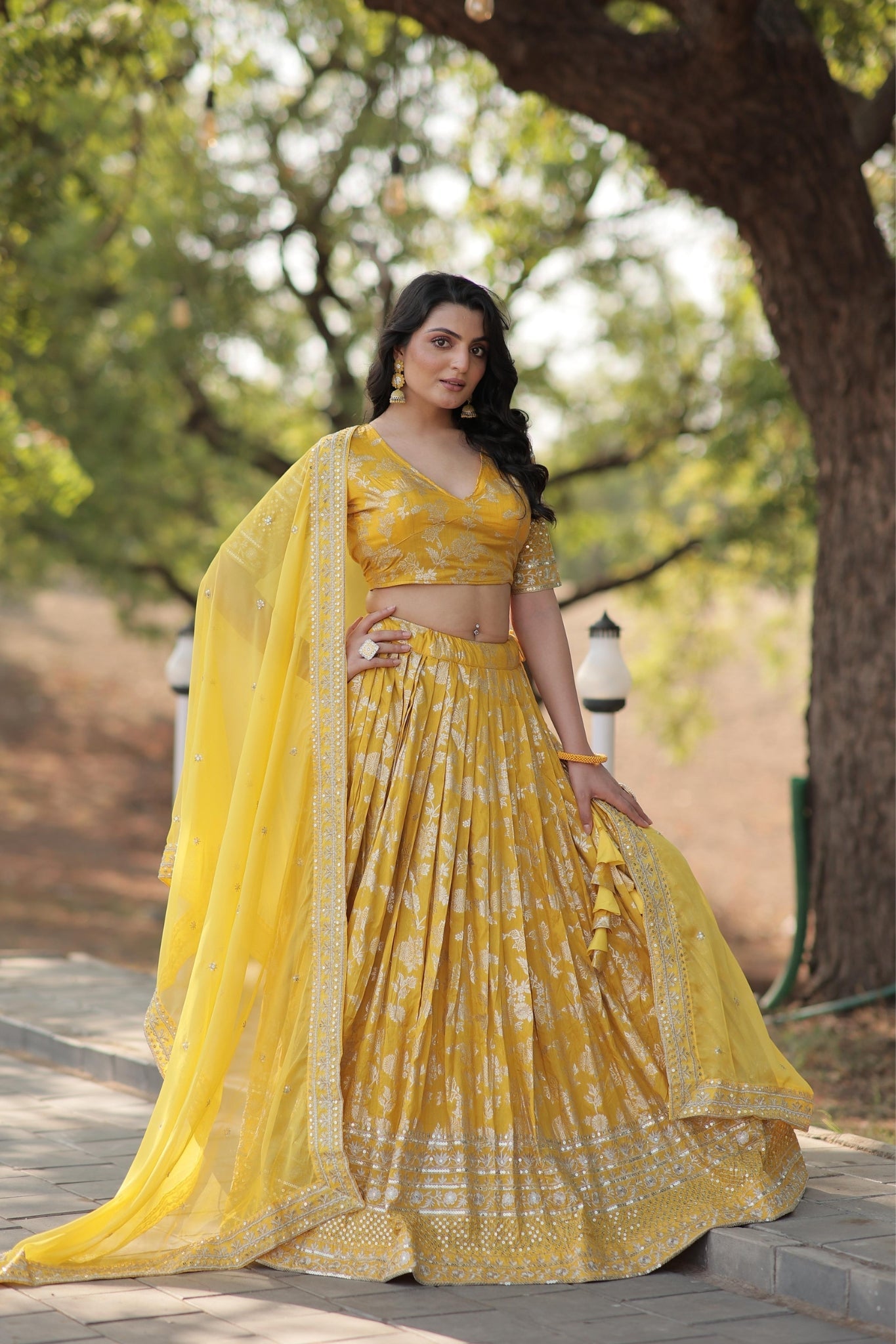 Pure Viscose Stylish Designer Jacquard Lehenga Choli