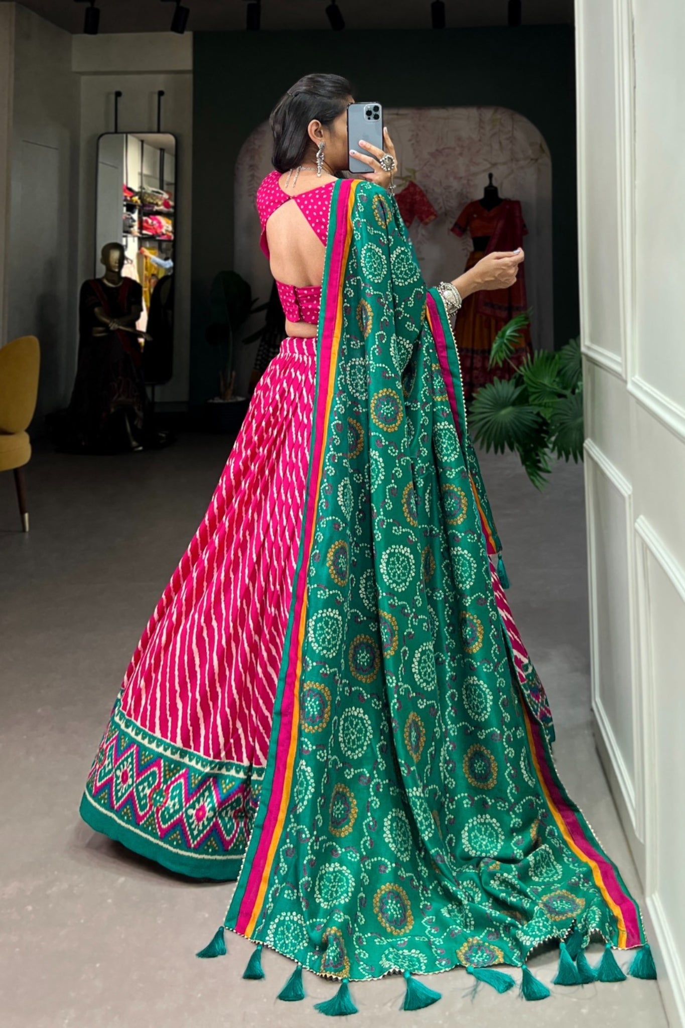 Embrace Patola Leheriyu Printed Lehenga Choli