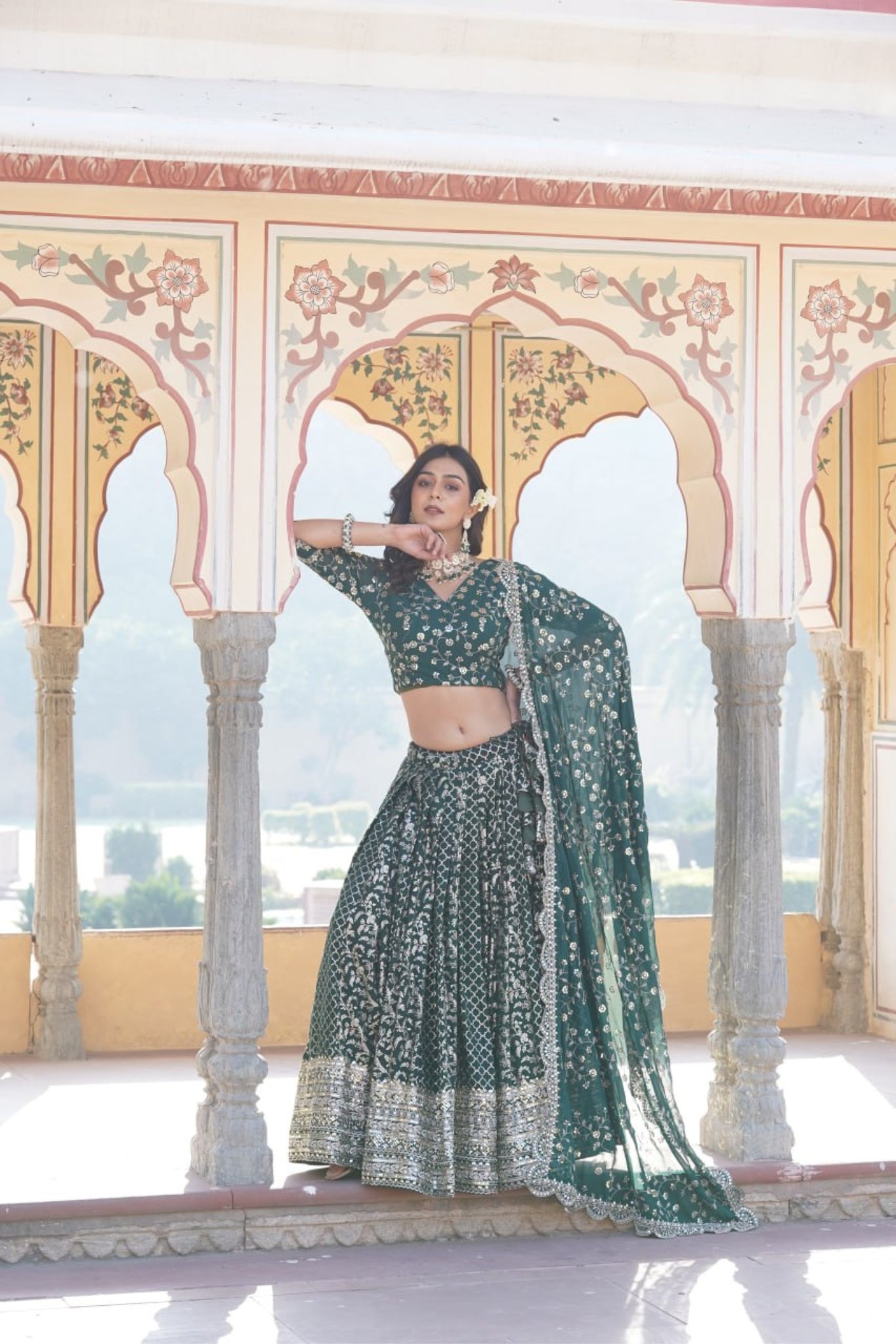 Designer Pure Viscose Jacquard Stylish Lehenga Choli