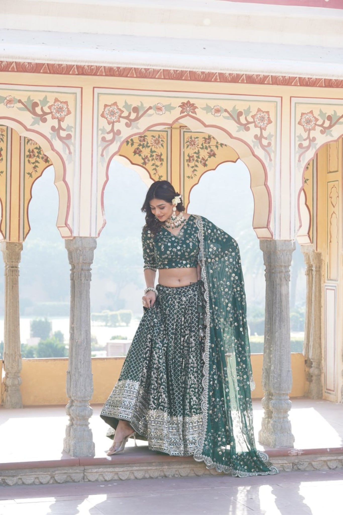 Designer Pure Viscose Jacquard Stylish Lehenga Choli