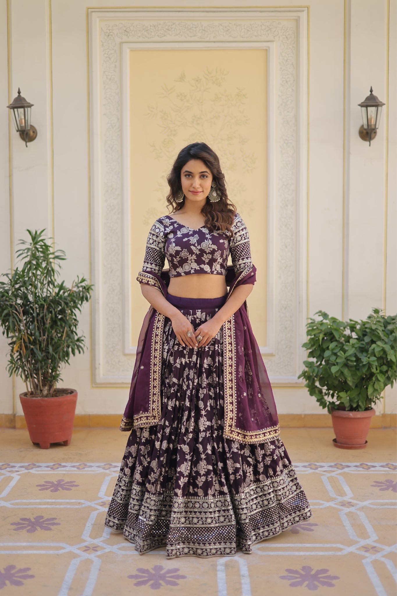 Pure Viscose Stylish Designer Jacquard Lehenga Choli