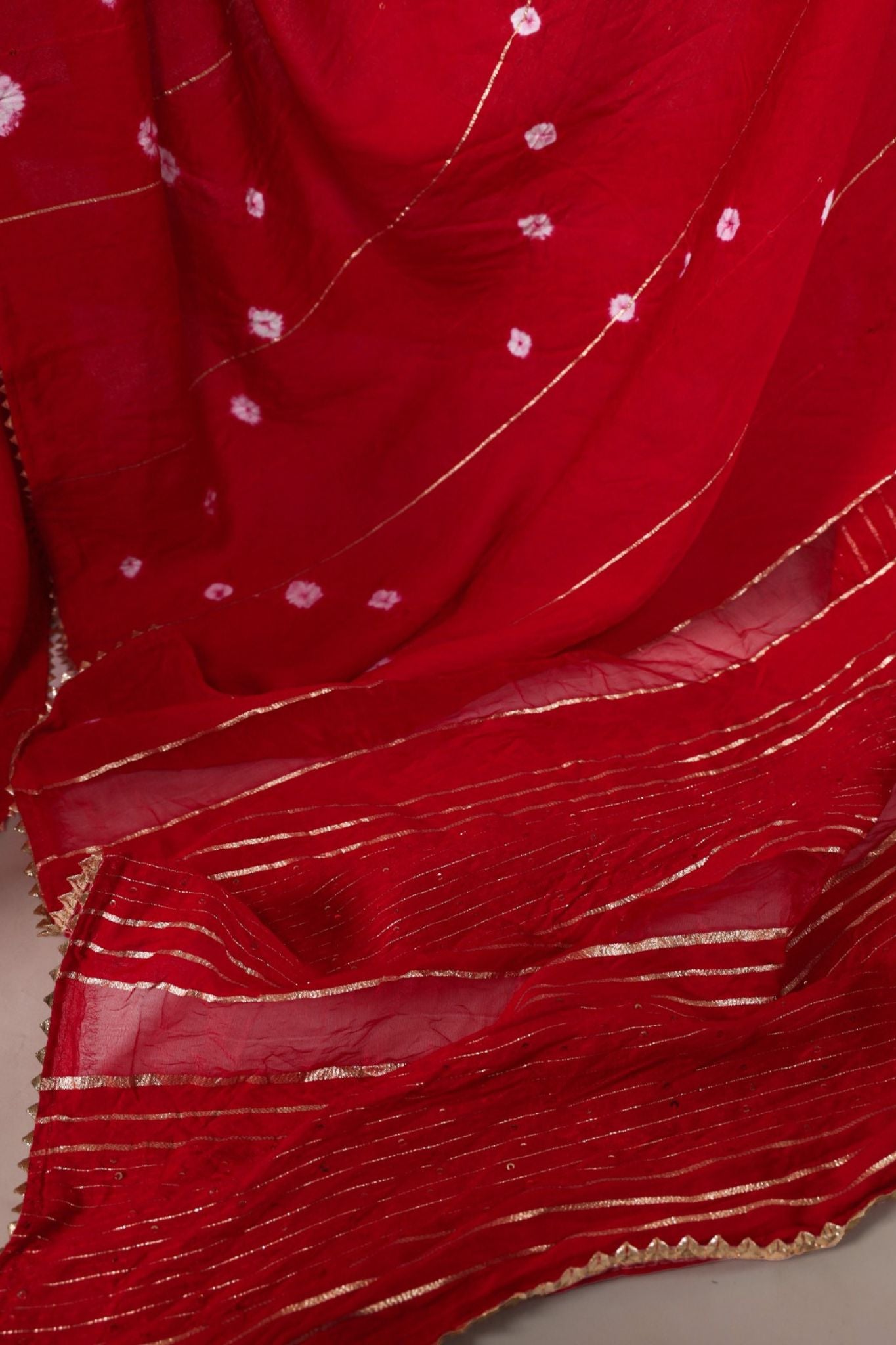 Red Color Pure Viscose Chanderi Saree For Woman