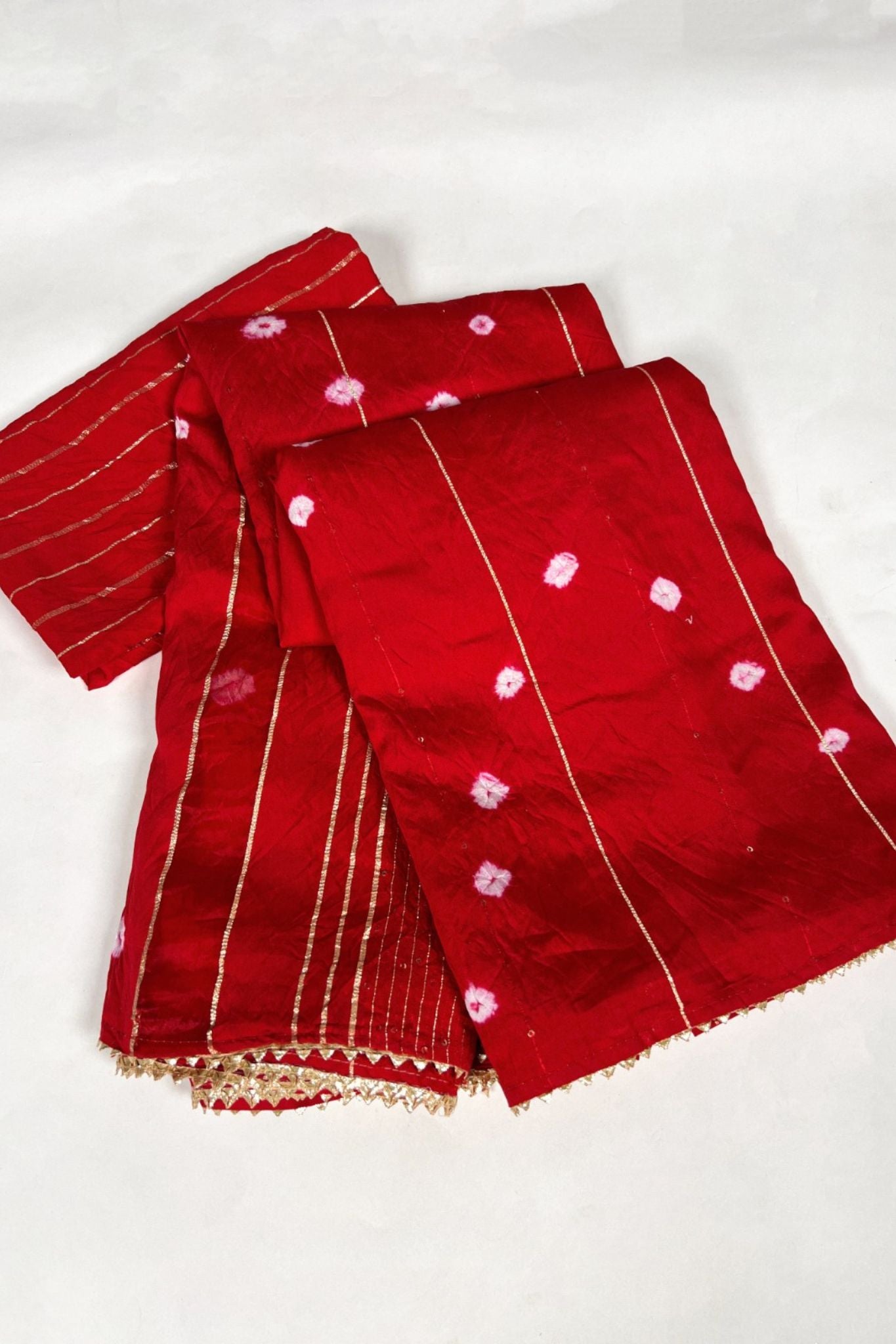 Red Color Pure Viscose Chanderi Saree For Woman