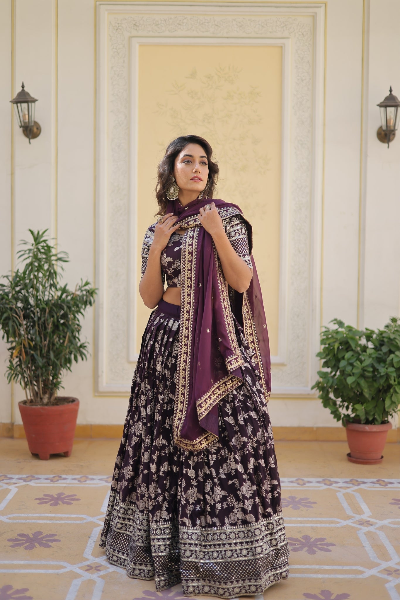 Pure Viscose Stylish Designer Jacquard Lehenga Choli