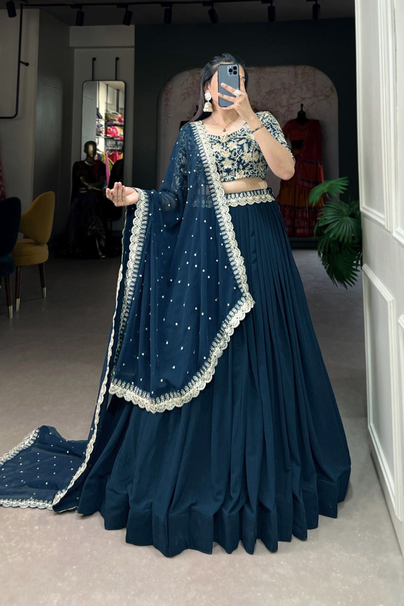 Sequins Royal Bliss Embroidered Georgette Lehenga Choli