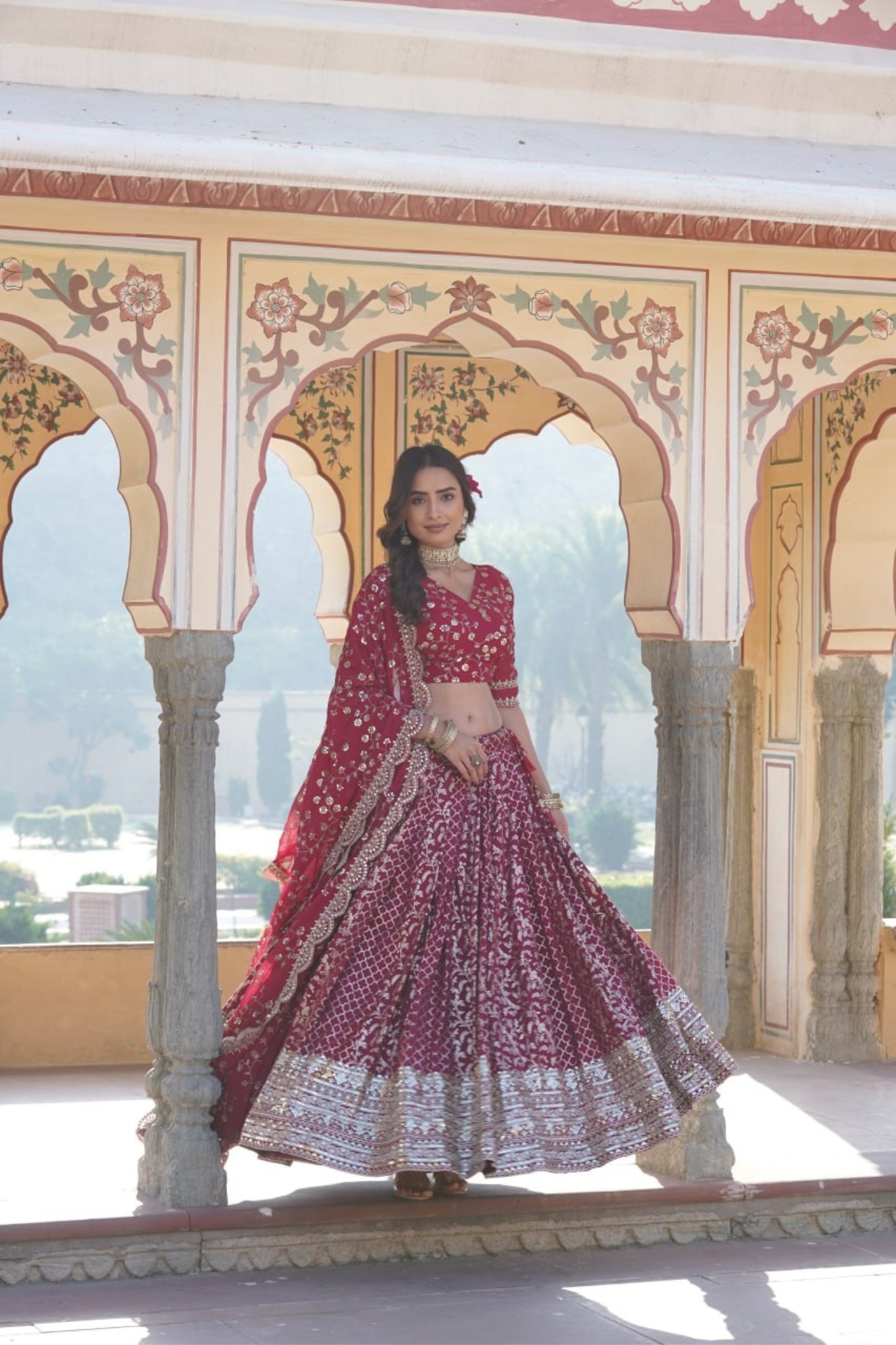 Designer Pure Viscose Jacquard Stylish Lehenga Choli