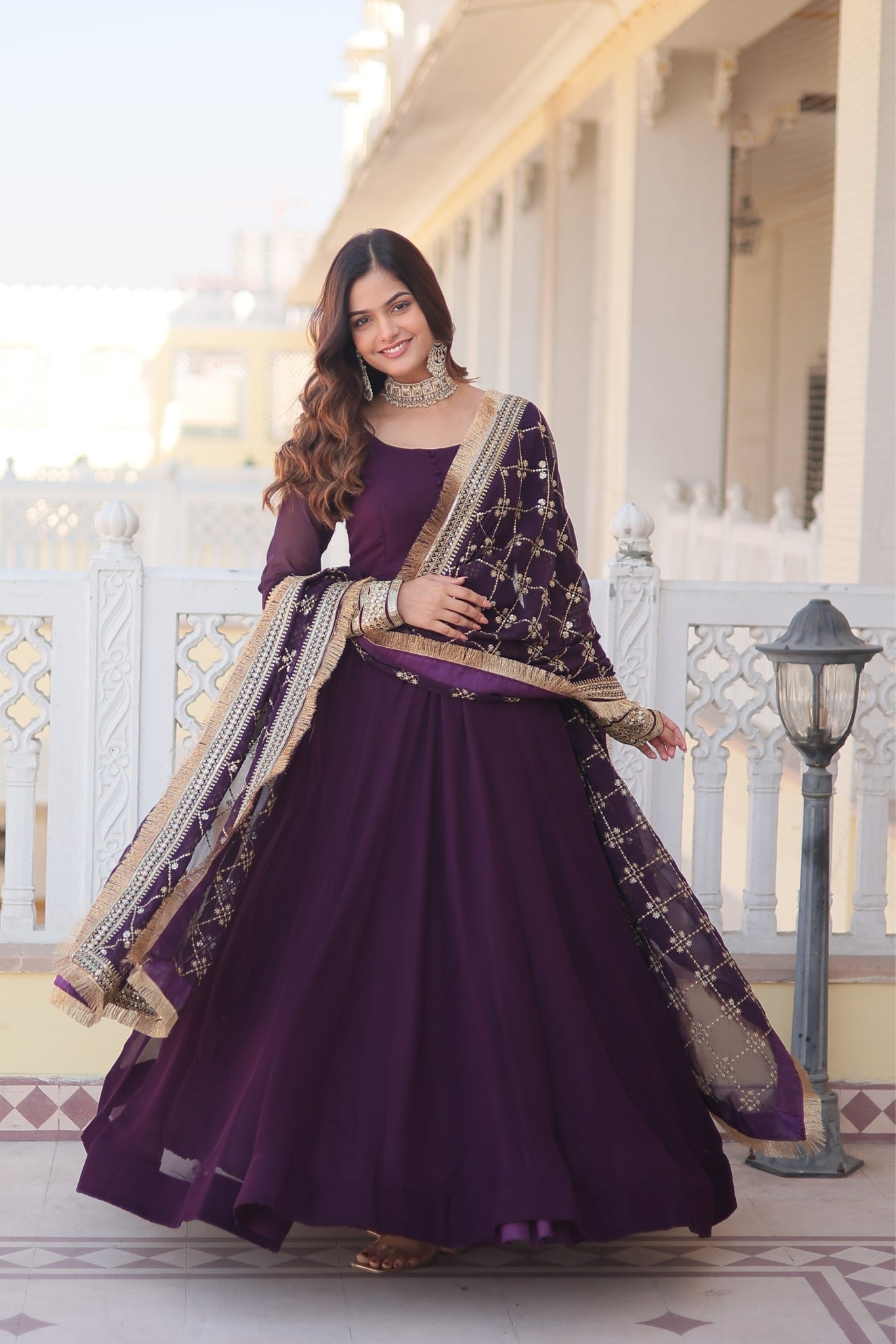 Attractive Perfect Stylish Gown with Dupatta Set