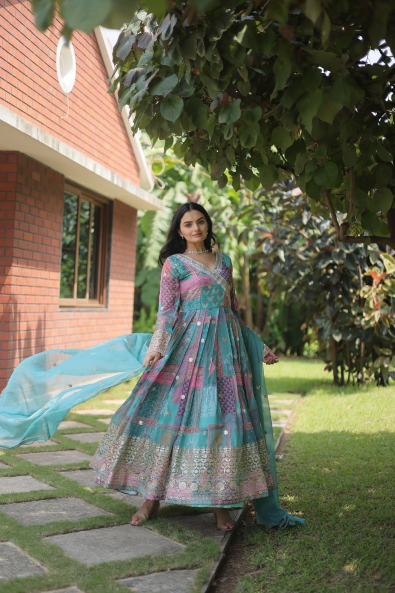 Elegant Ensembles Designer Readymade Gown With Dupatta Collections