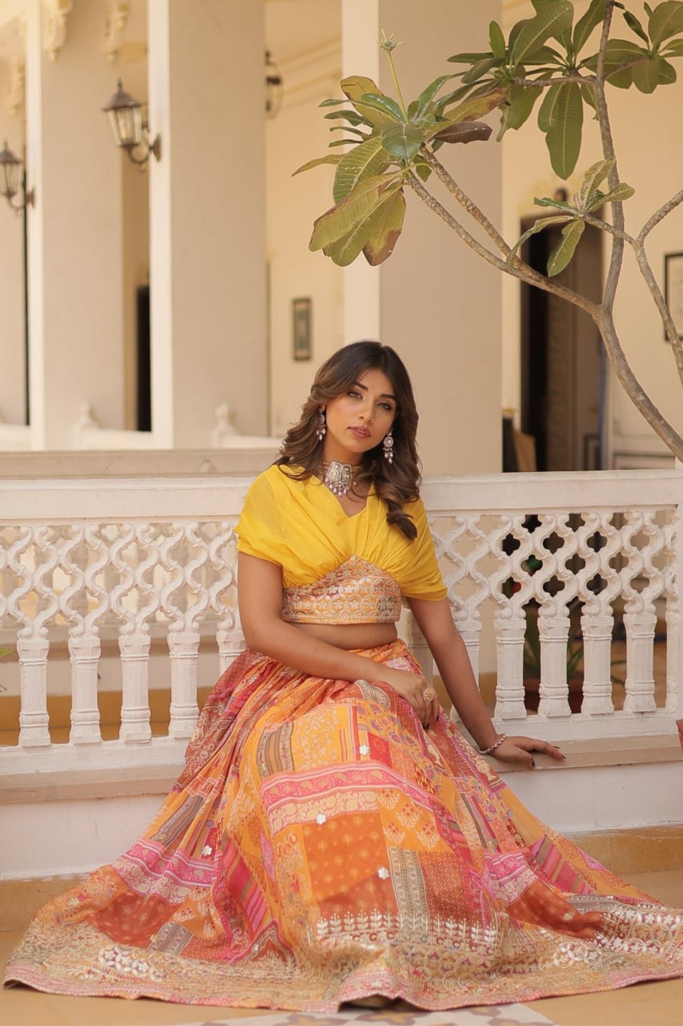 Stylish Printed With Foil Embroidery Work Lehenga Choli