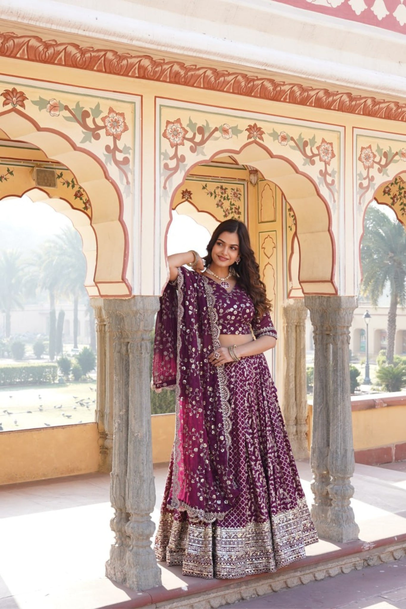 Designer Pure Viscose Jacquard Stylish Lehenga Choli