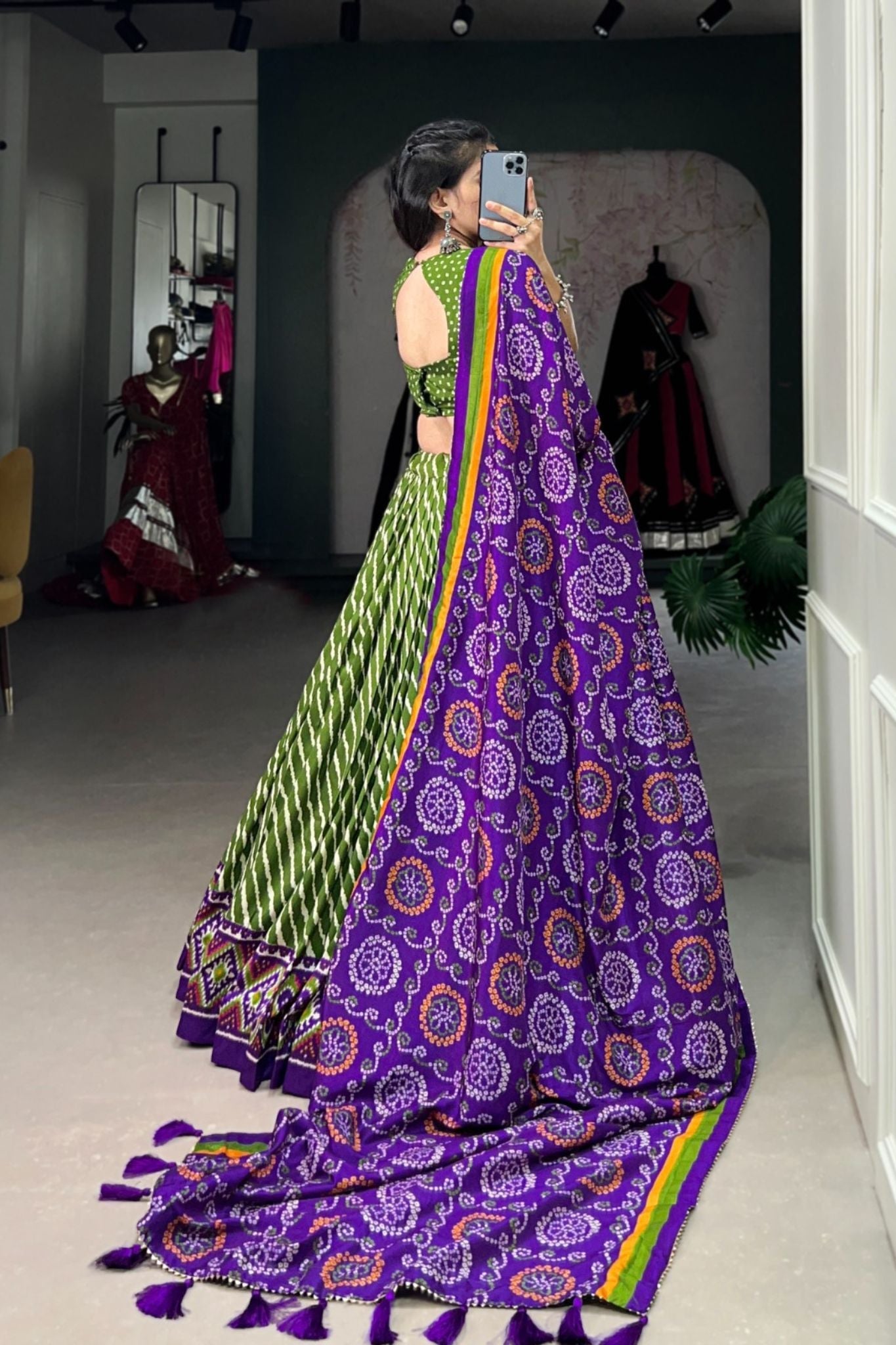 Embrace Patola Leheriyu Printed Lehenga Choli