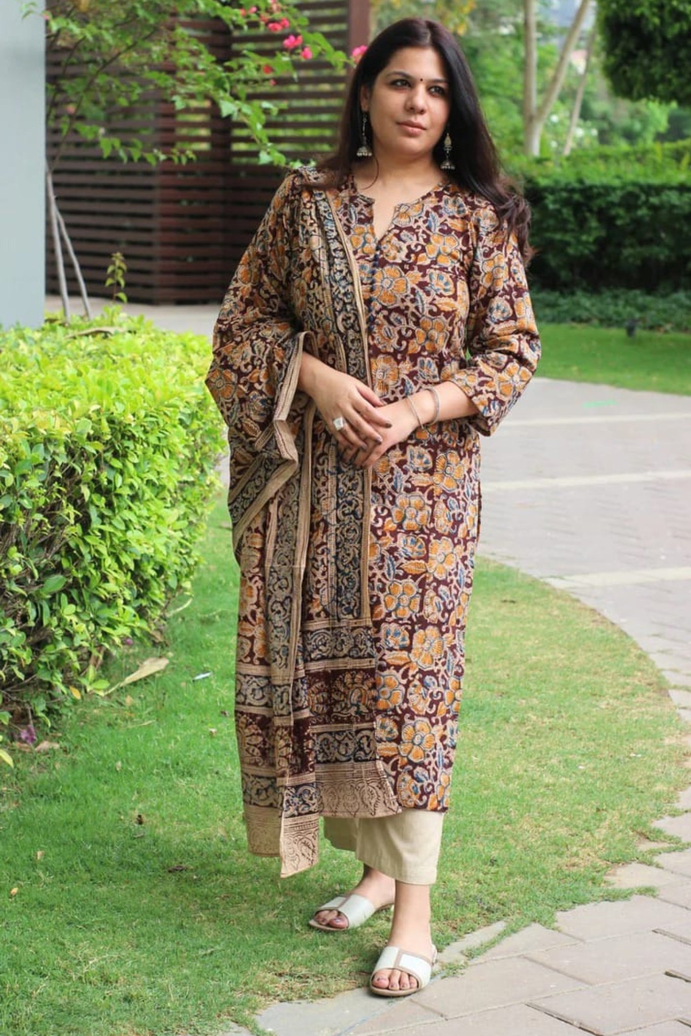 Ethnic Kalamkari Heavy Cotton Dress
